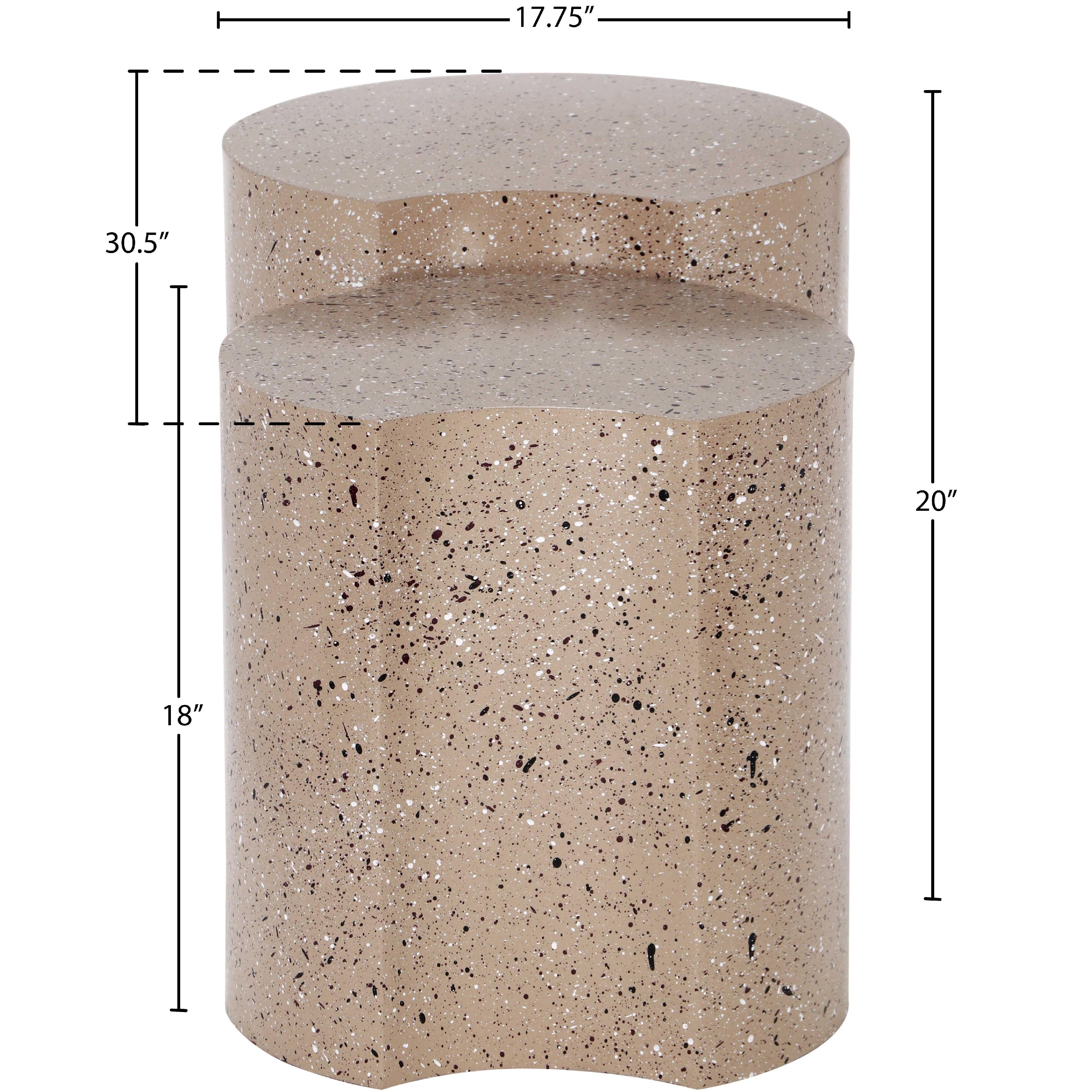 Meridian Dimple Taupe End Table