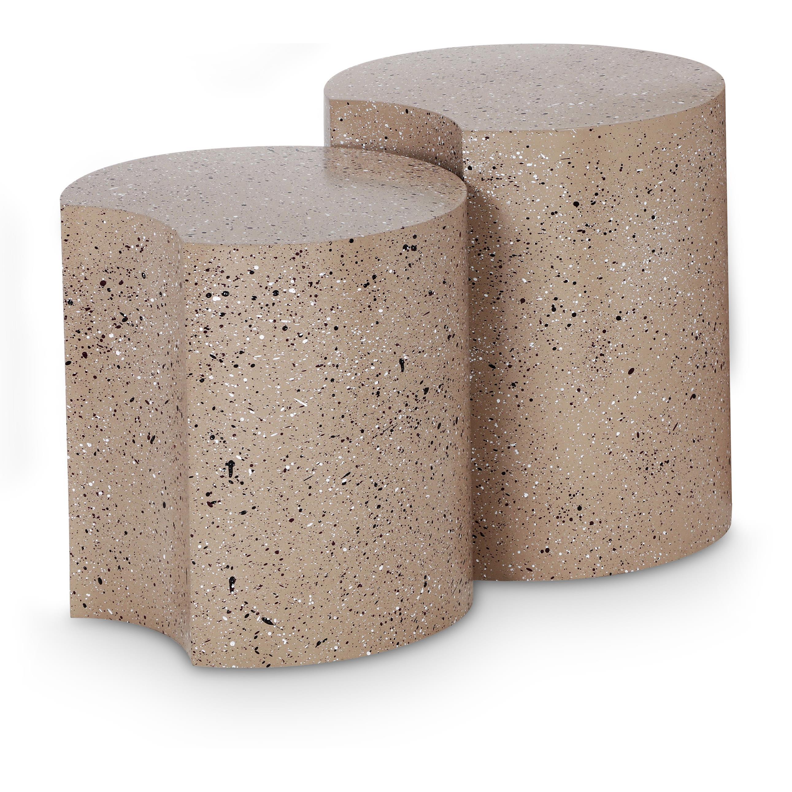 Meridian Dimple Taupe End Table