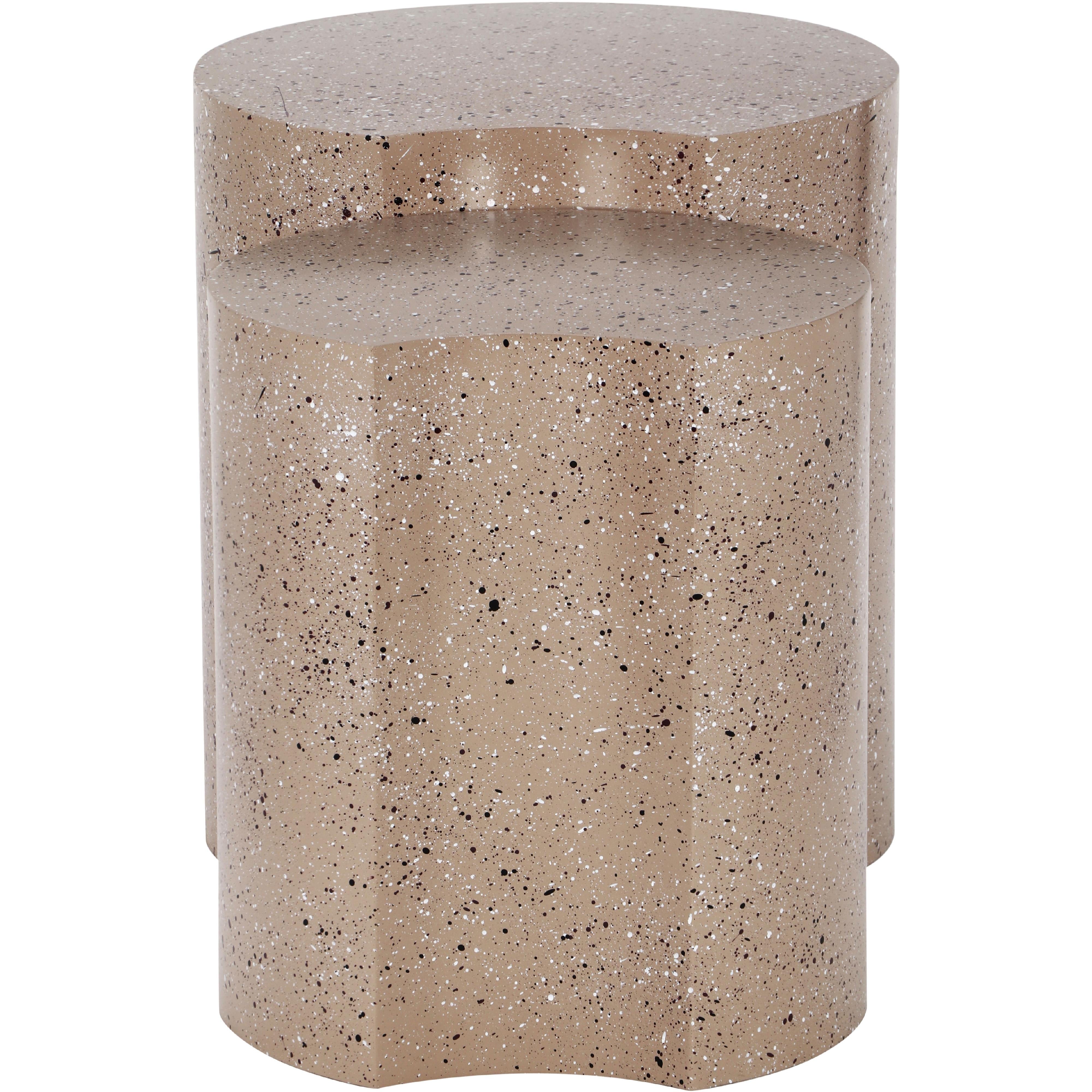 Meridian Dimple Taupe End Table