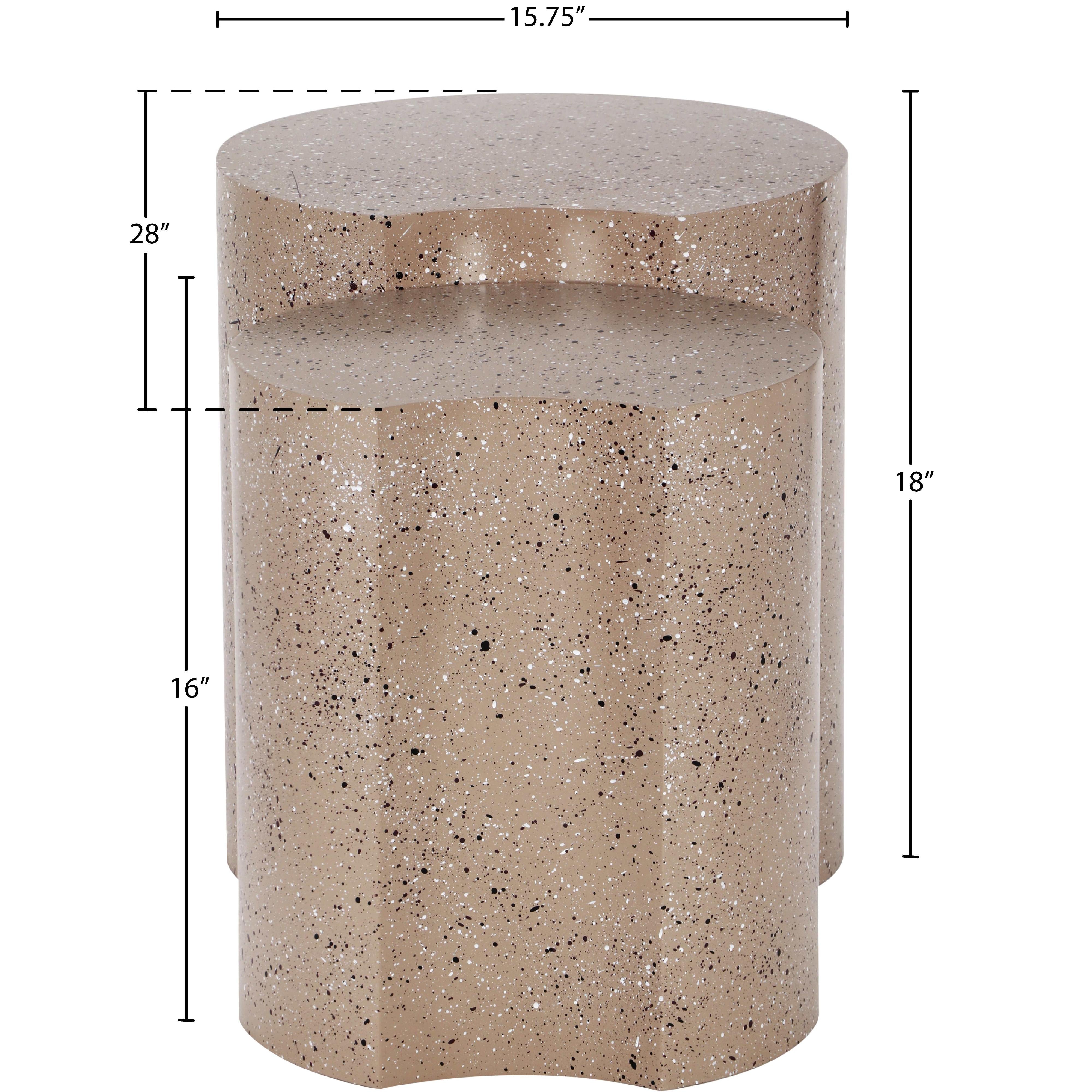 Meridian Dimple Taupe End Table