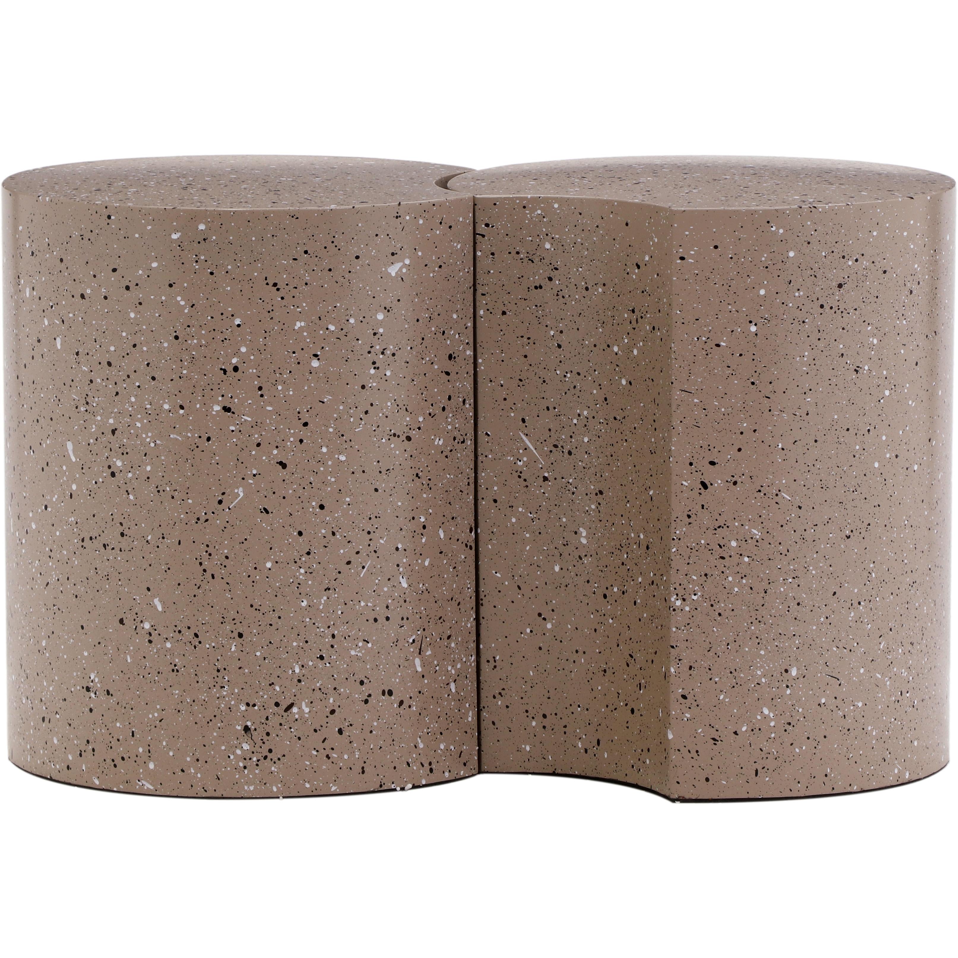 Meridian Dimple Taupe End Table