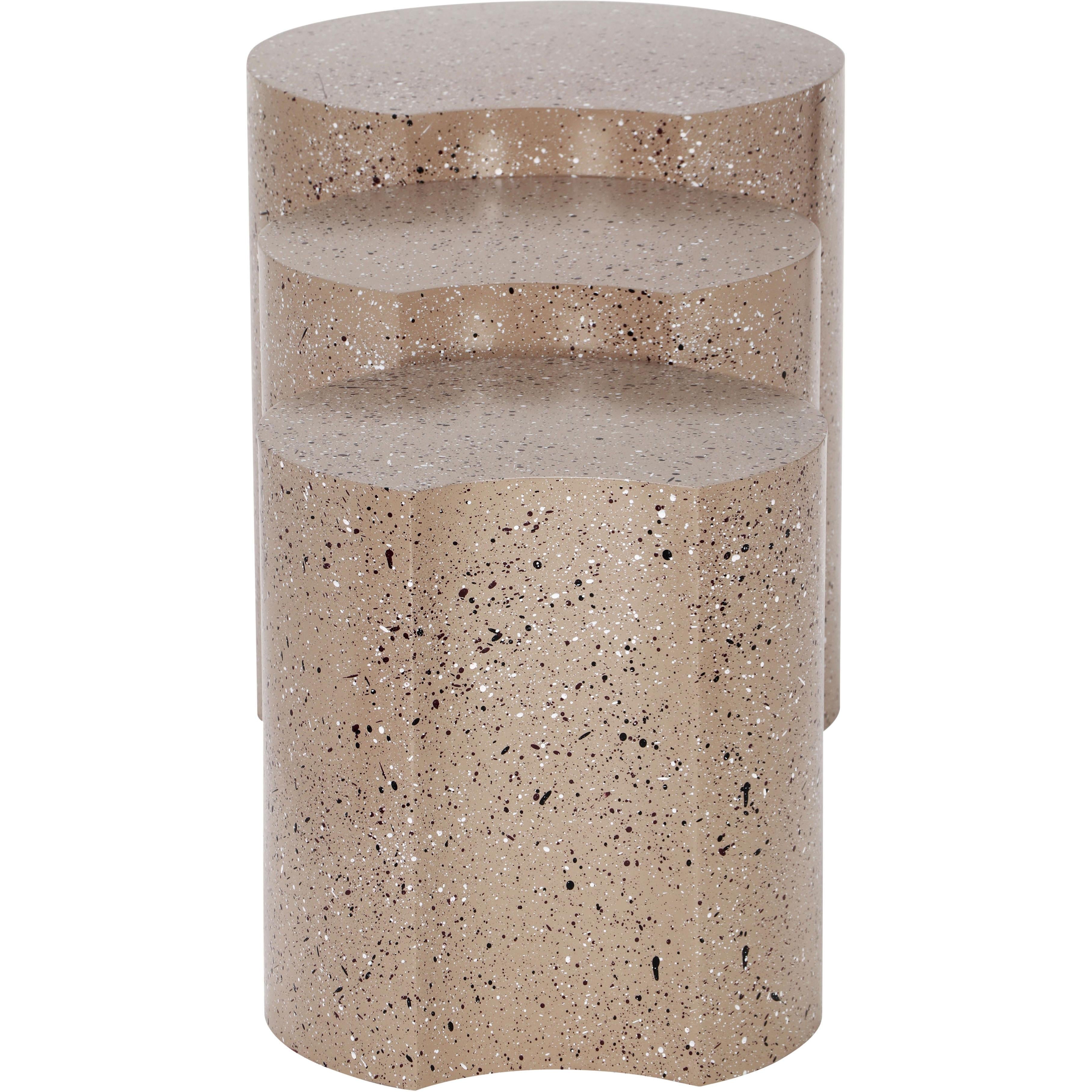 Meridian Dimple Taupe End Table