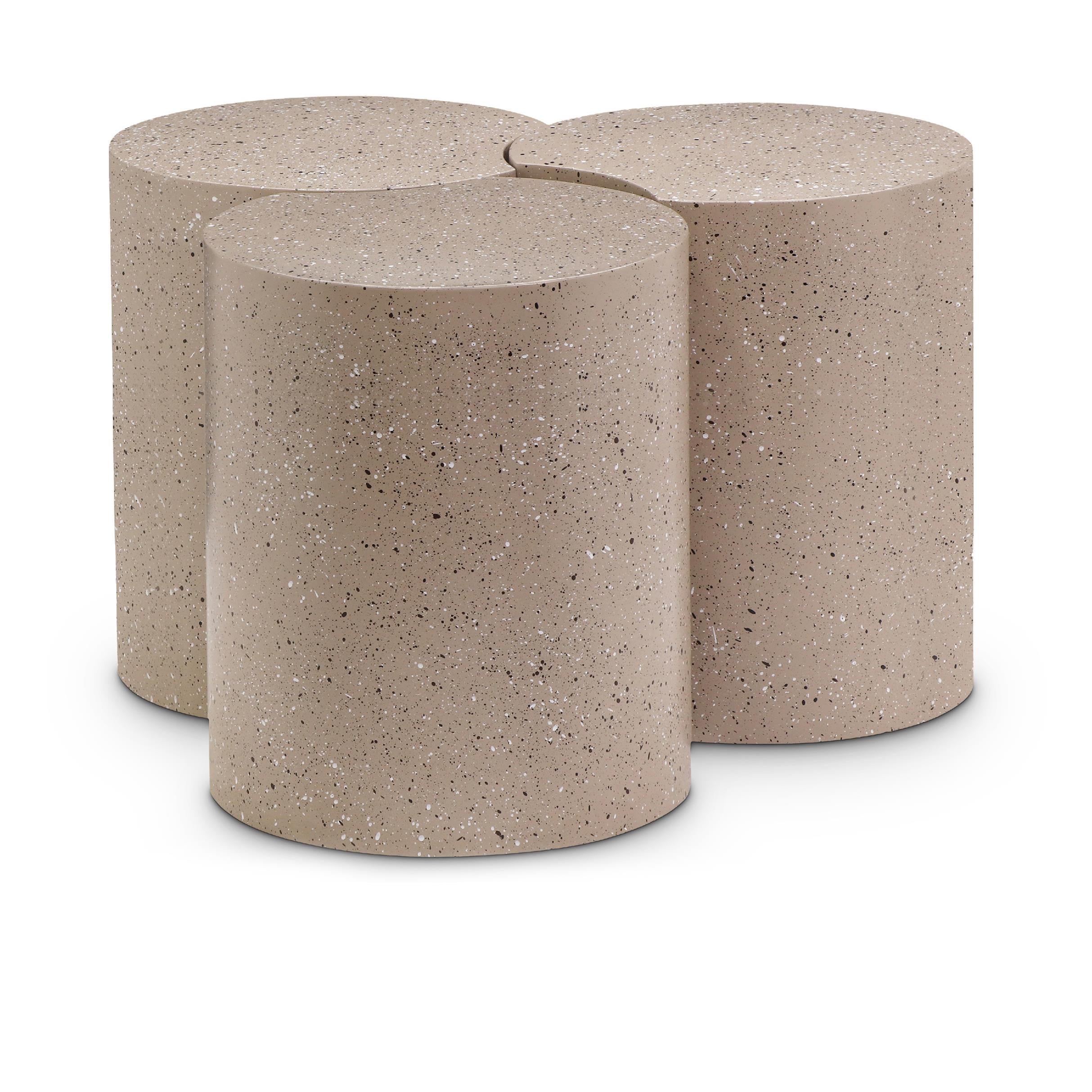 Meridian Dimple Taupe Coffee Table