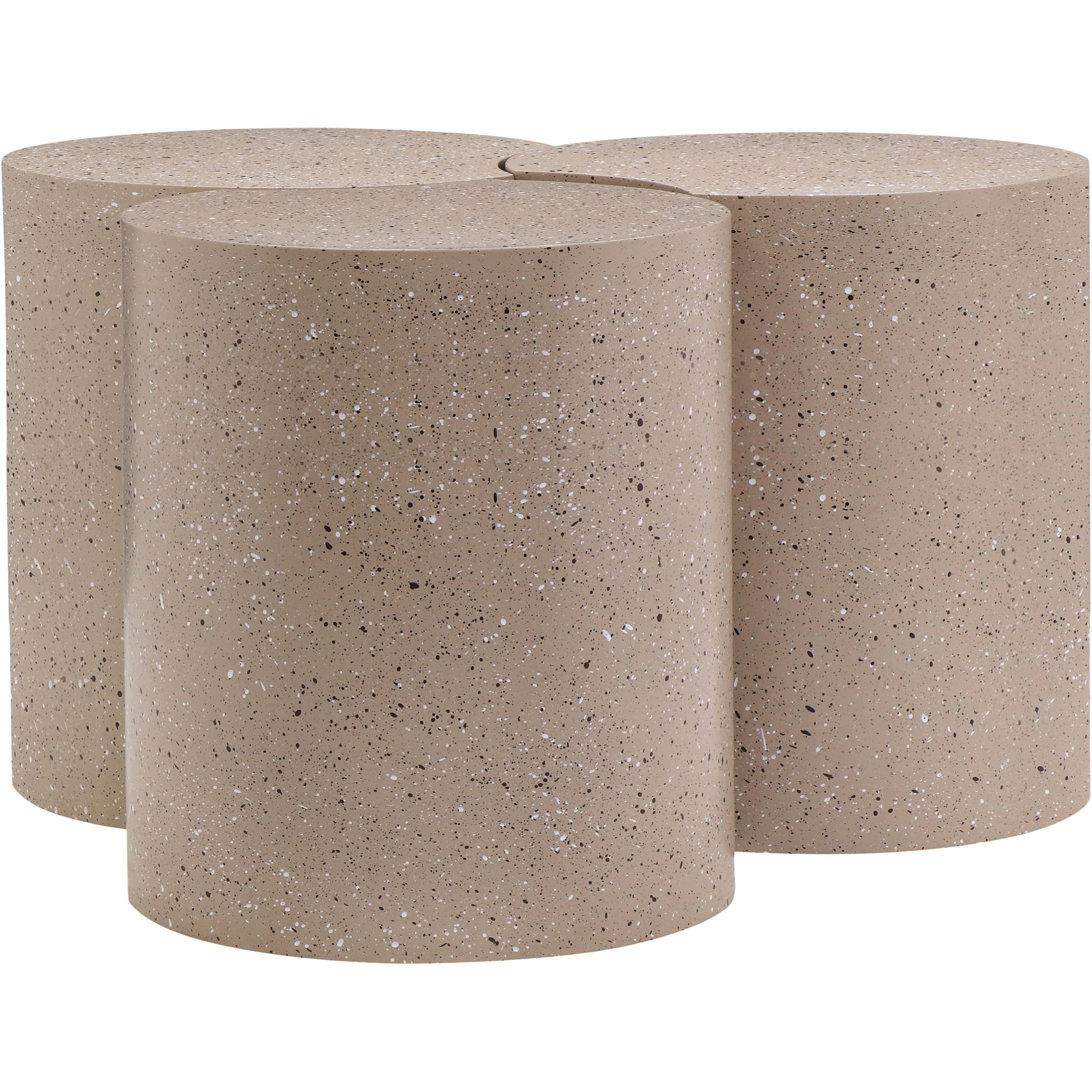 Meridian Dimple Taupe Coffee Table