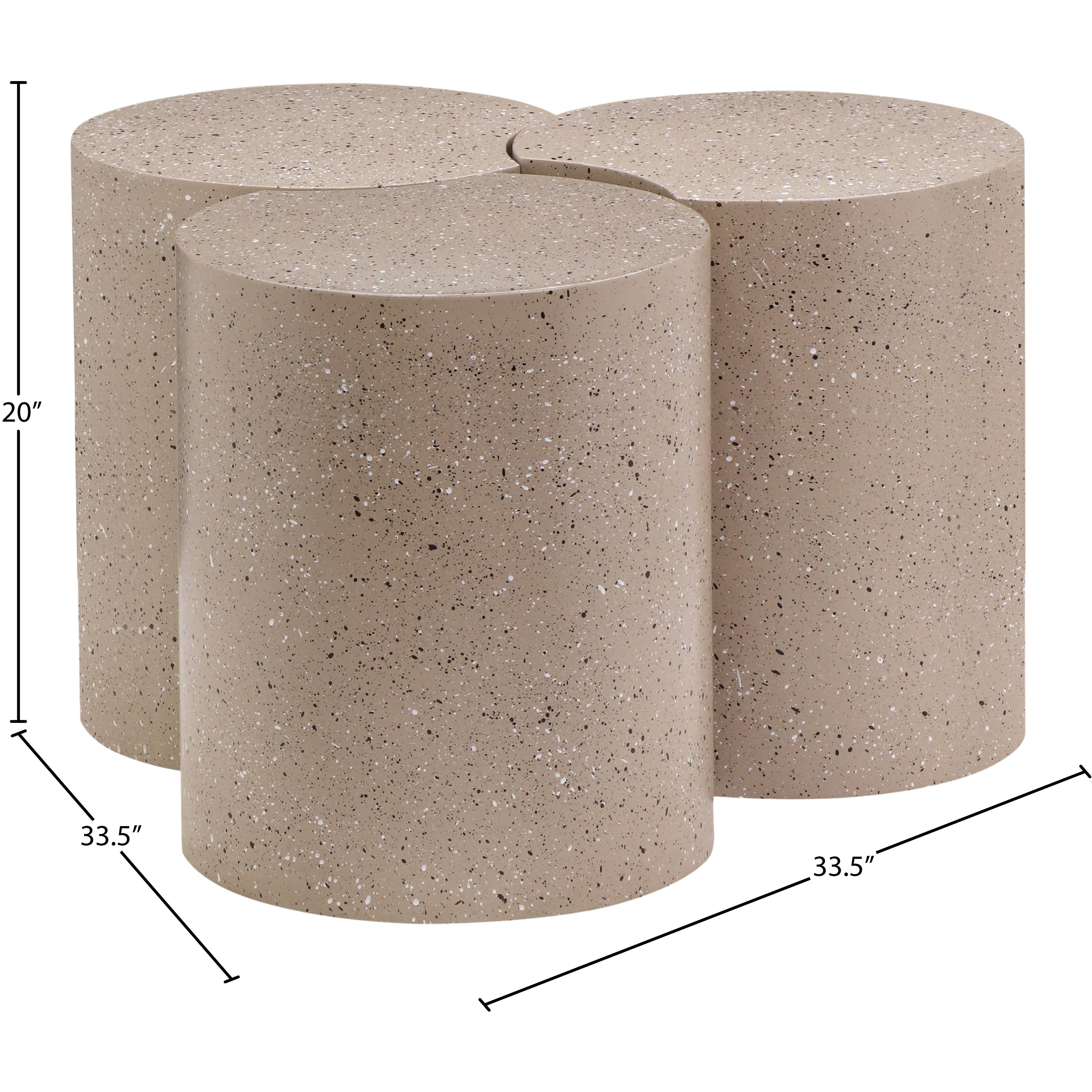 Meridian Dimple Taupe Coffee Table