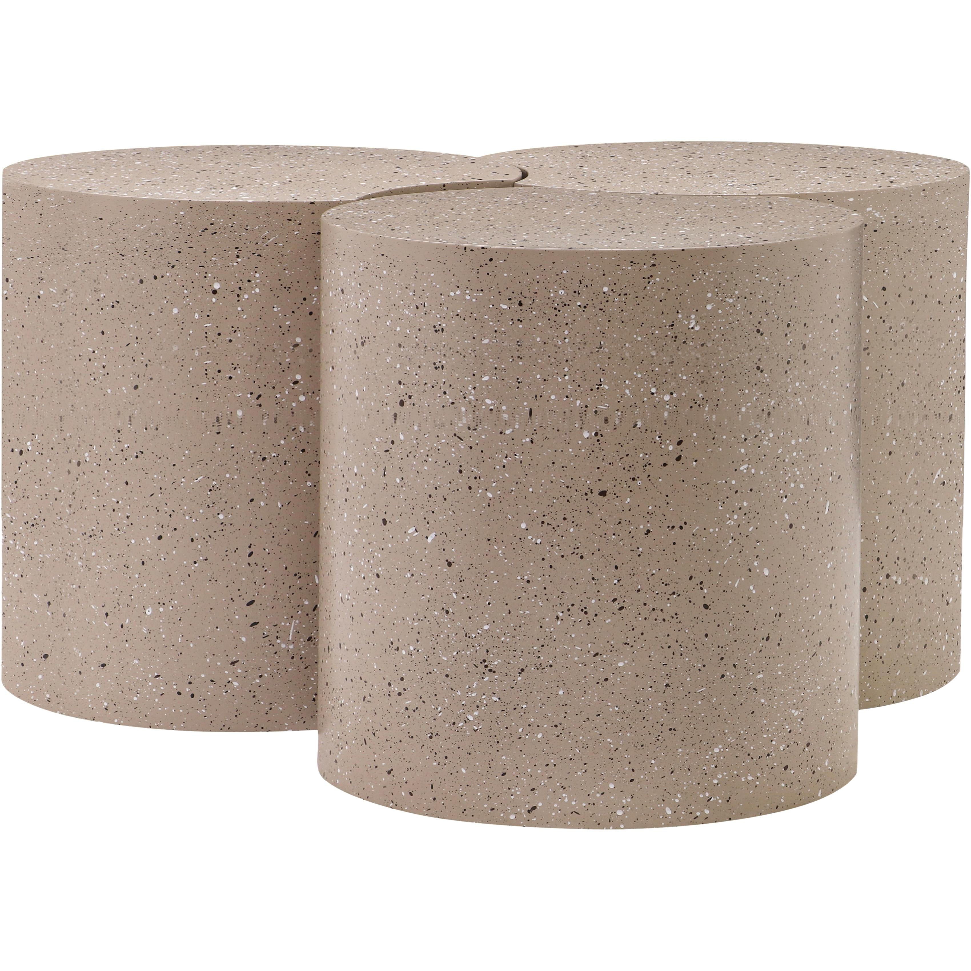 Meridian Dimple Taupe Coffee Table