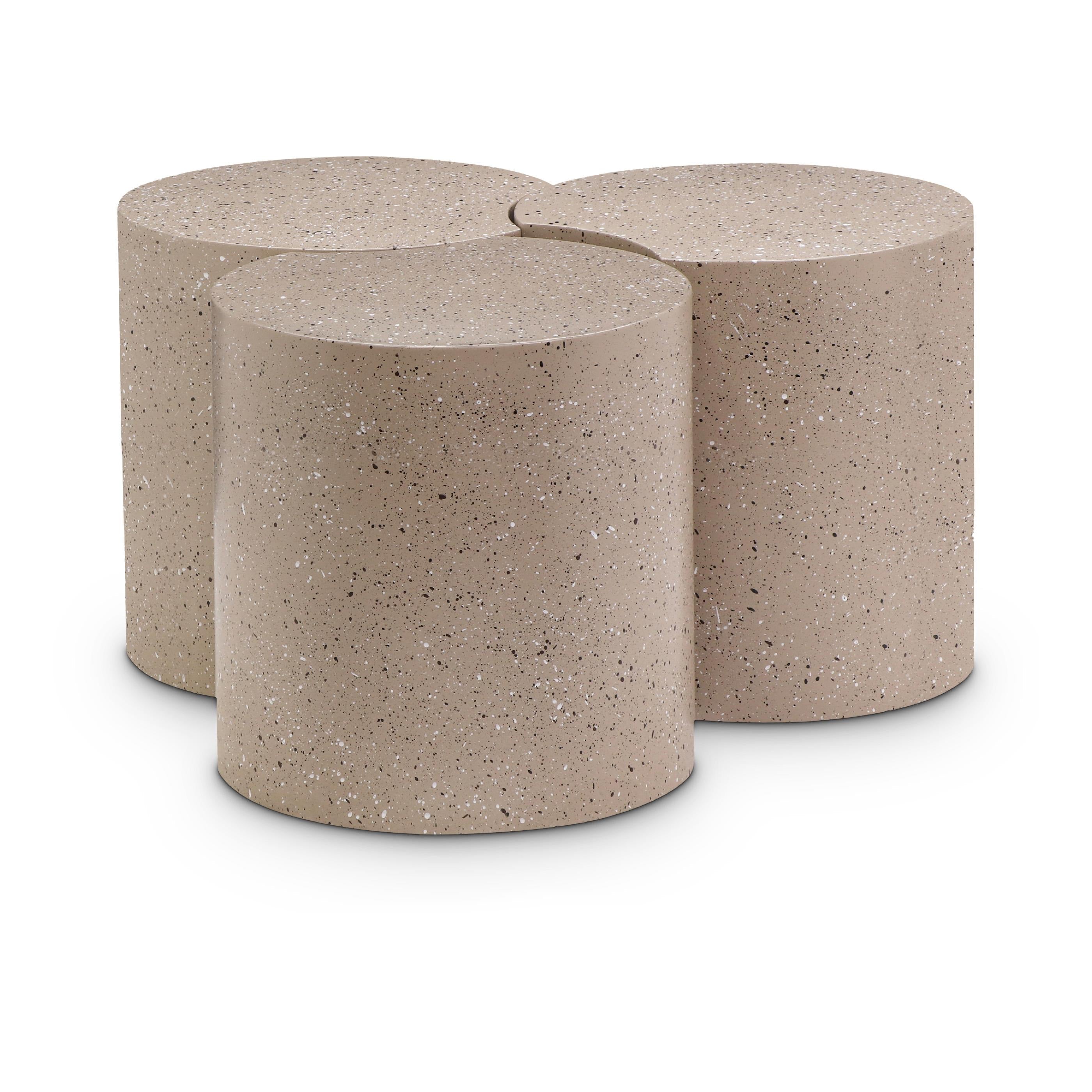 Meridian Dimple Taupe Coffee Table