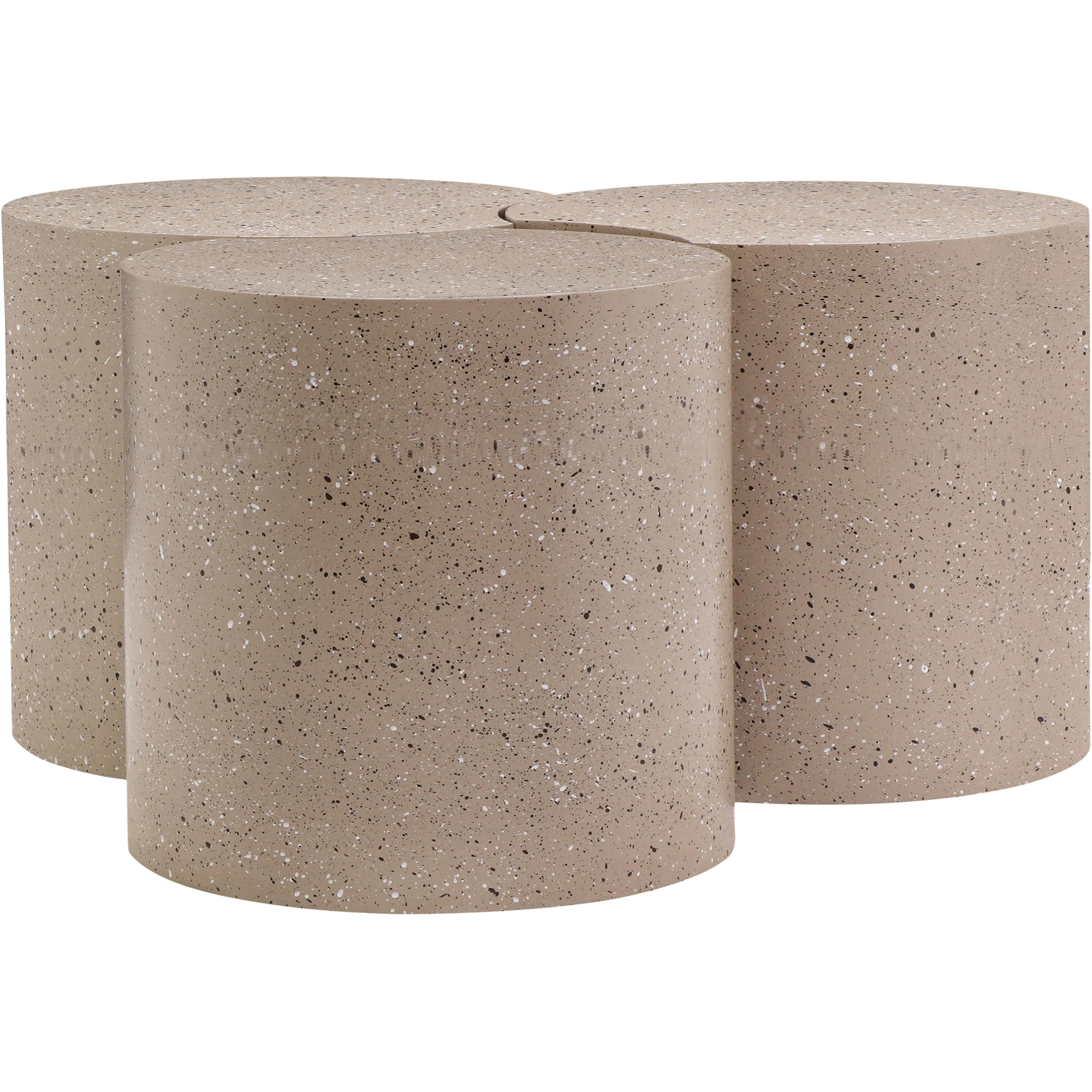 Meridian Dimple Taupe Coffee Table