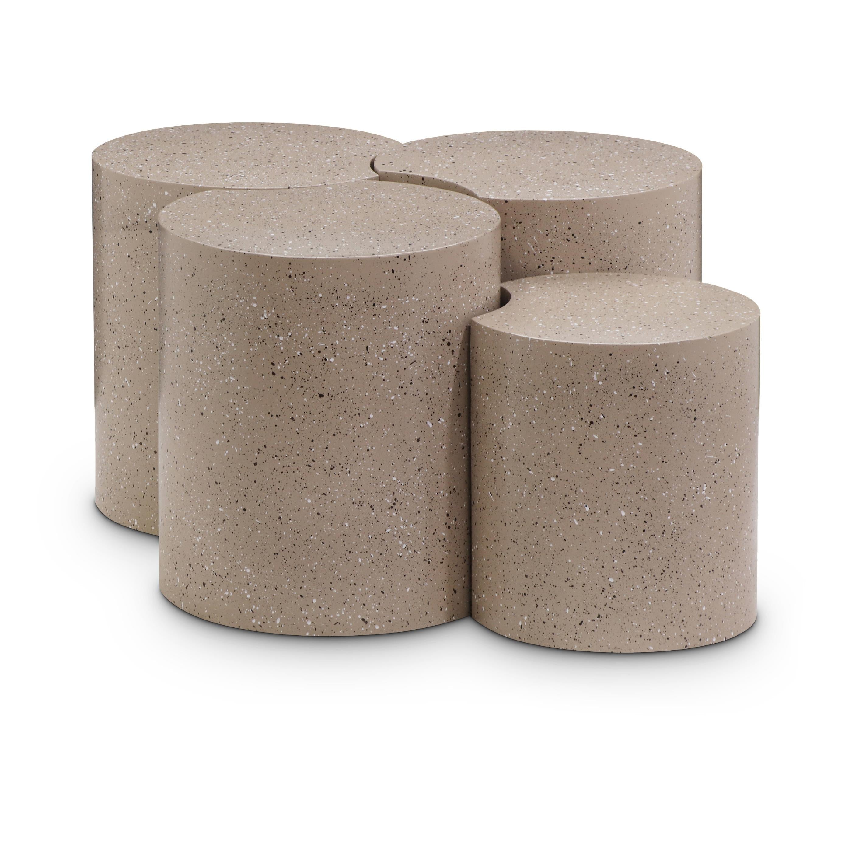 Meridian Dimple Taupe Coffee Table