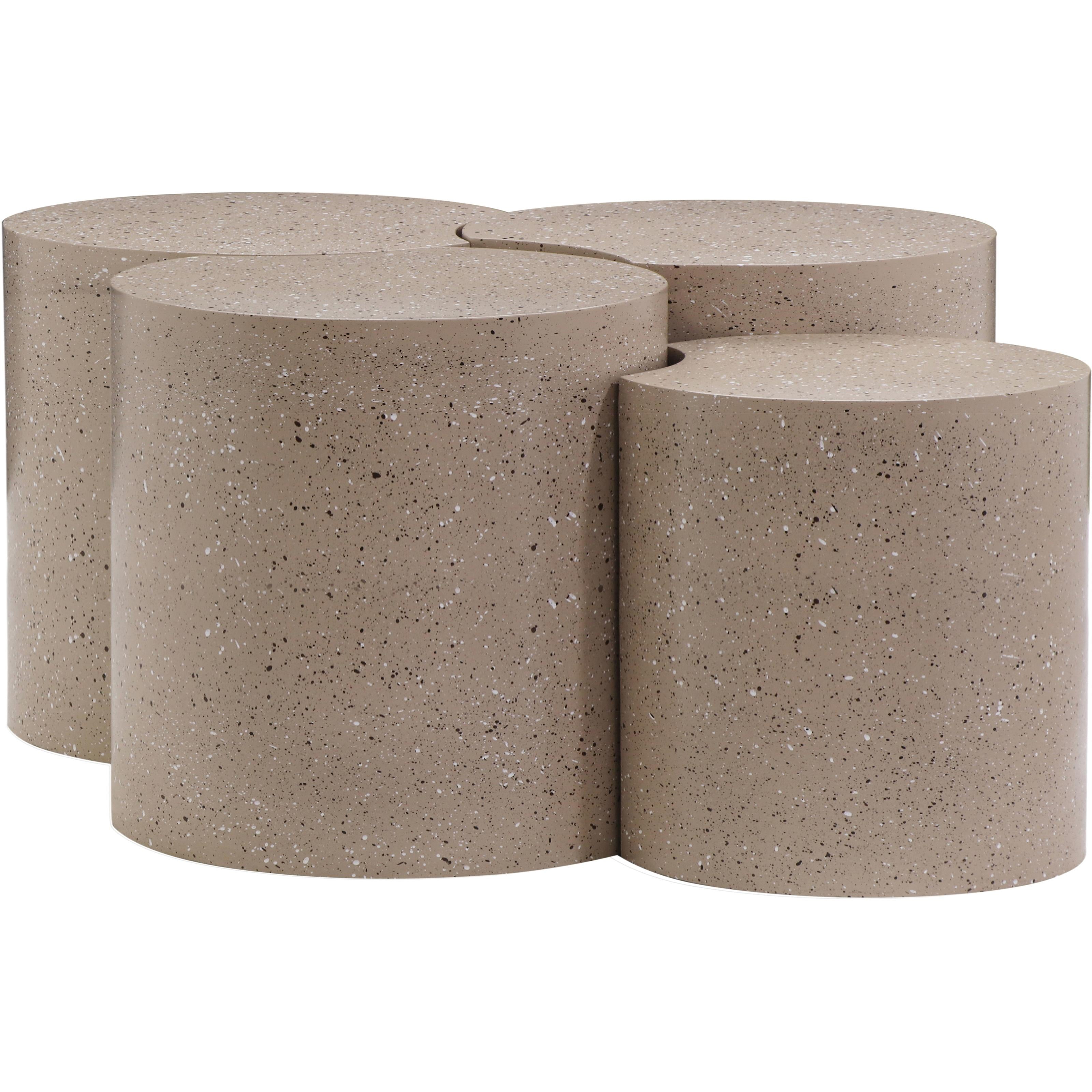Meridian Dimple Taupe Coffee Table