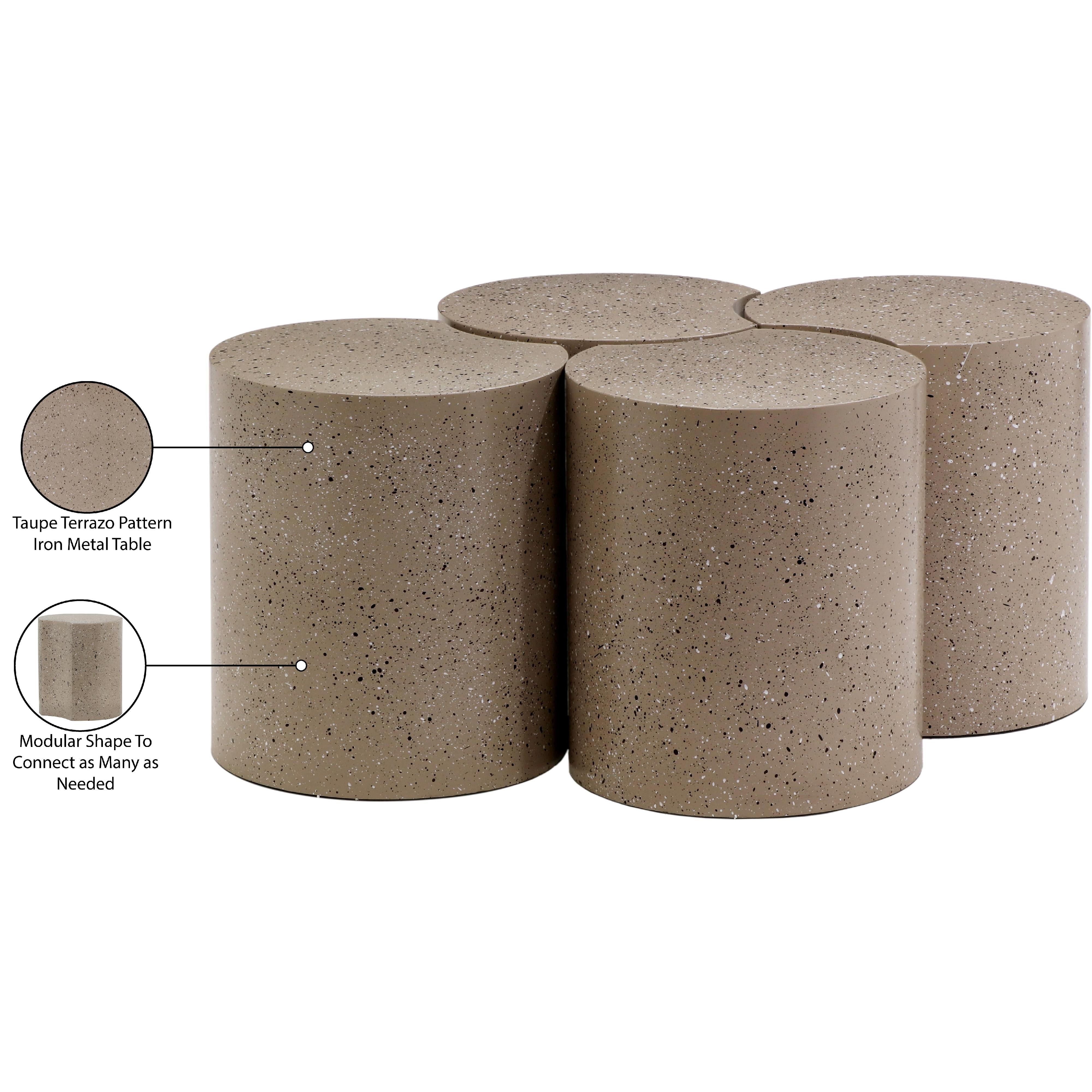 Meridian Dimple Taupe Coffee Table