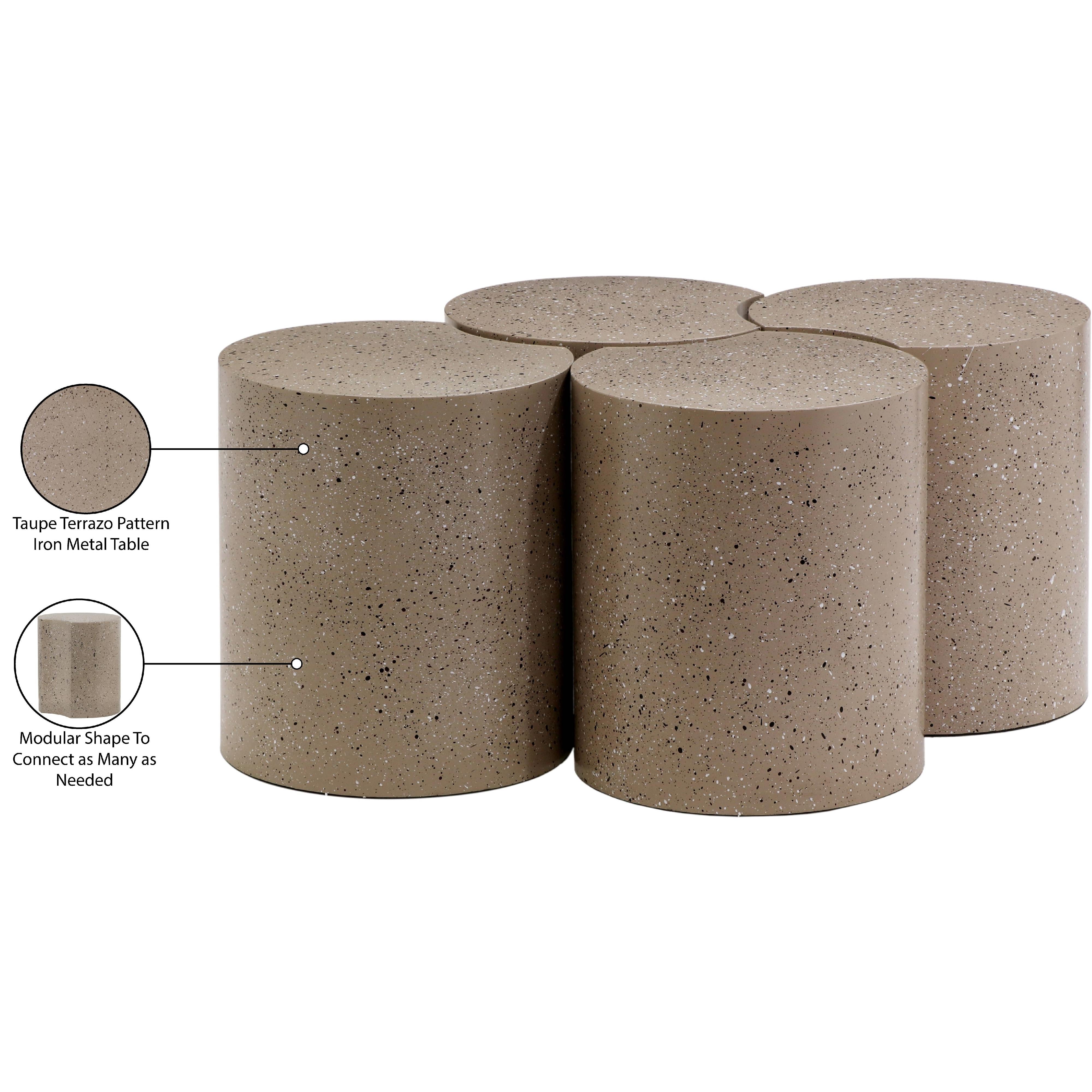 Meridian Dimple Taupe Coffee Table
