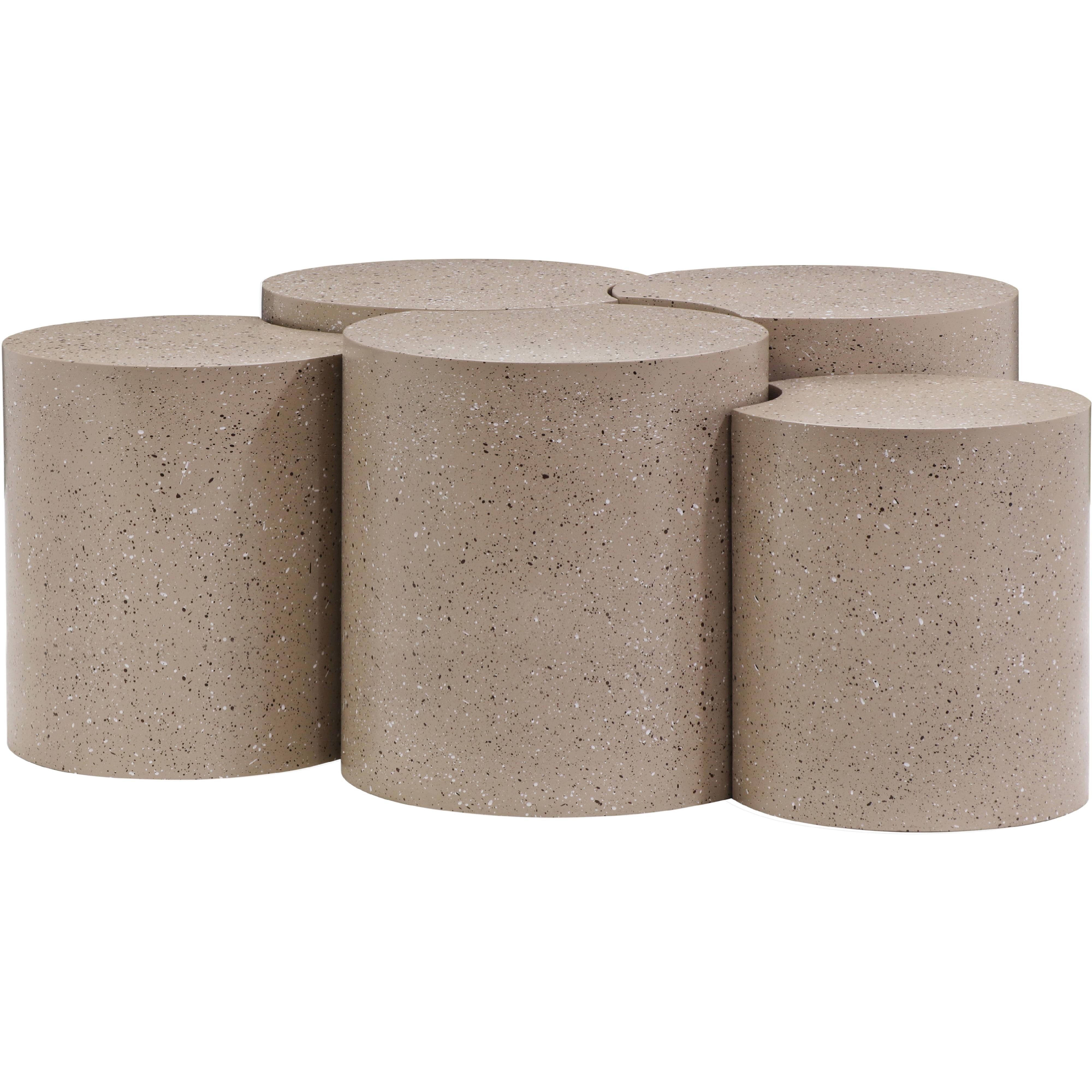 Meridian Dimple Taupe Coffee Table