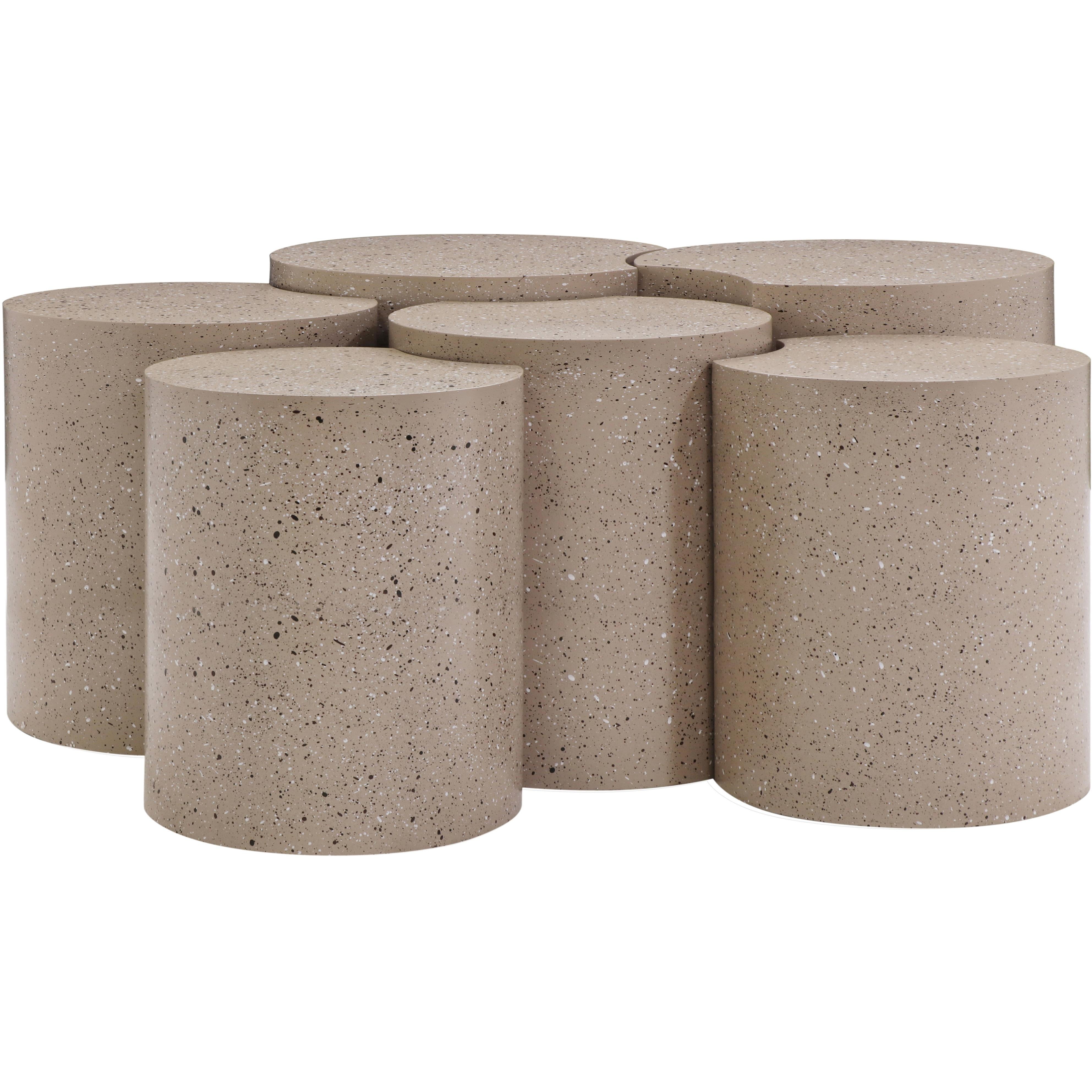Meridian Dimple Taupe Coffee Table