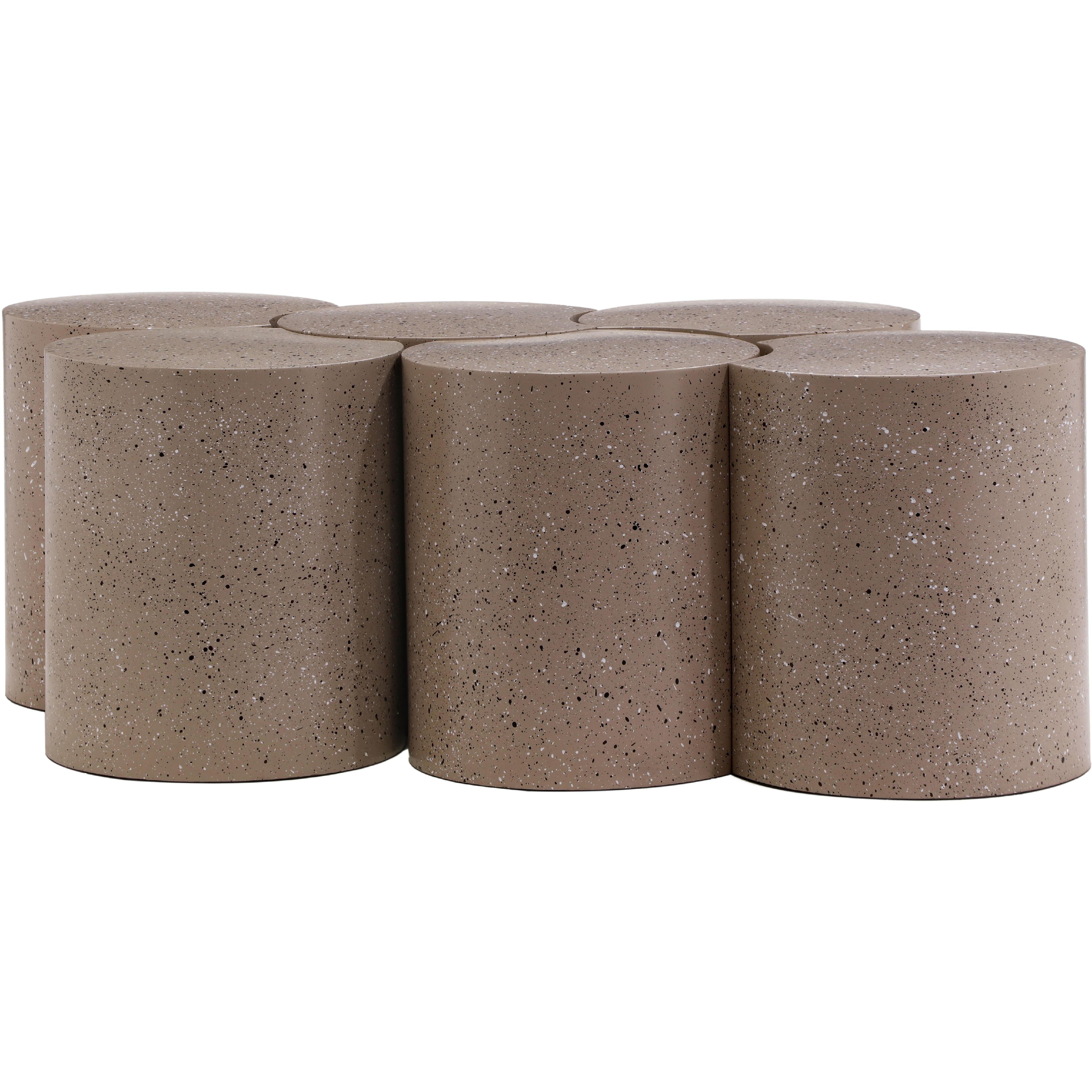 Meridian Dimple Taupe Coffee Table