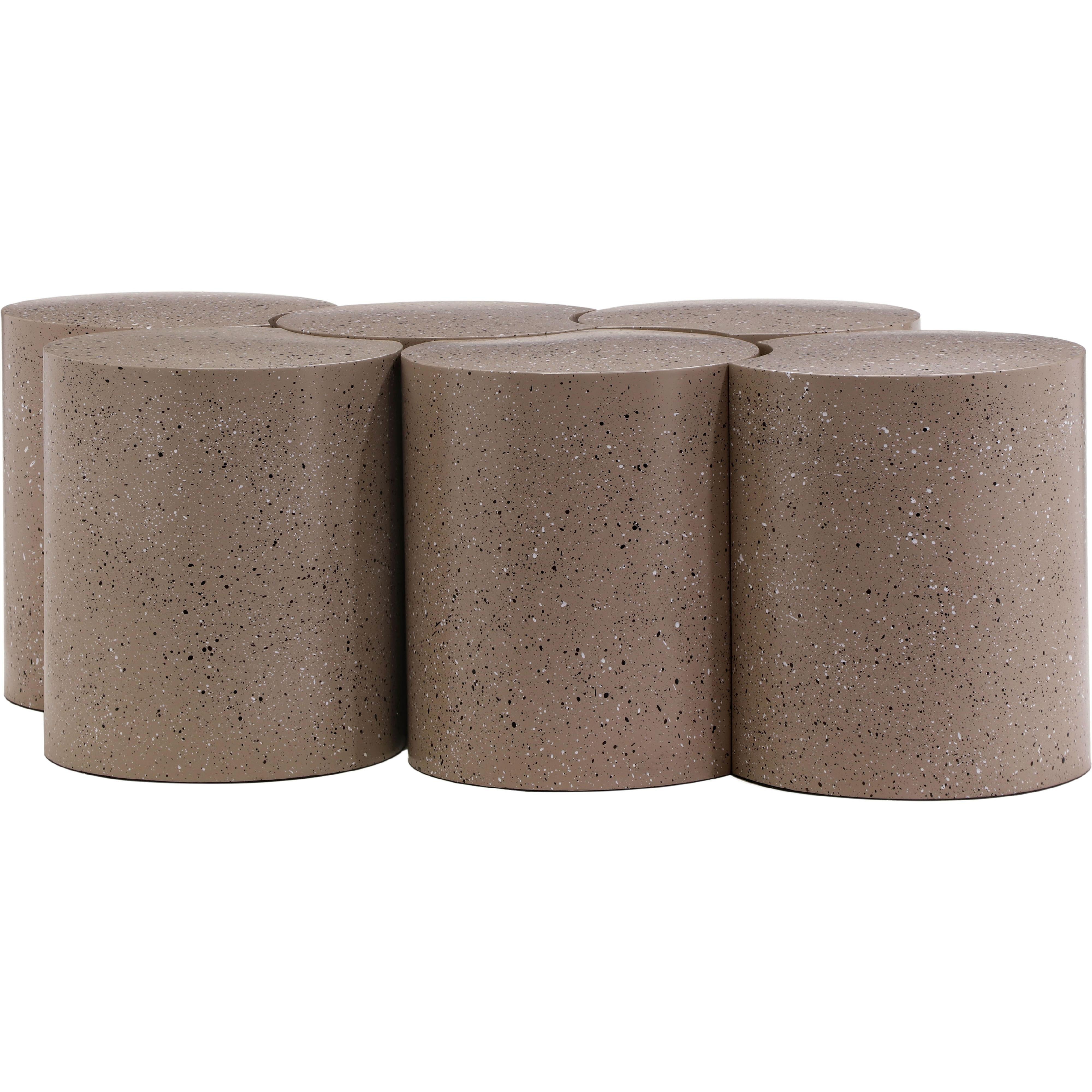 Meridian Dimple Taupe Coffee Table