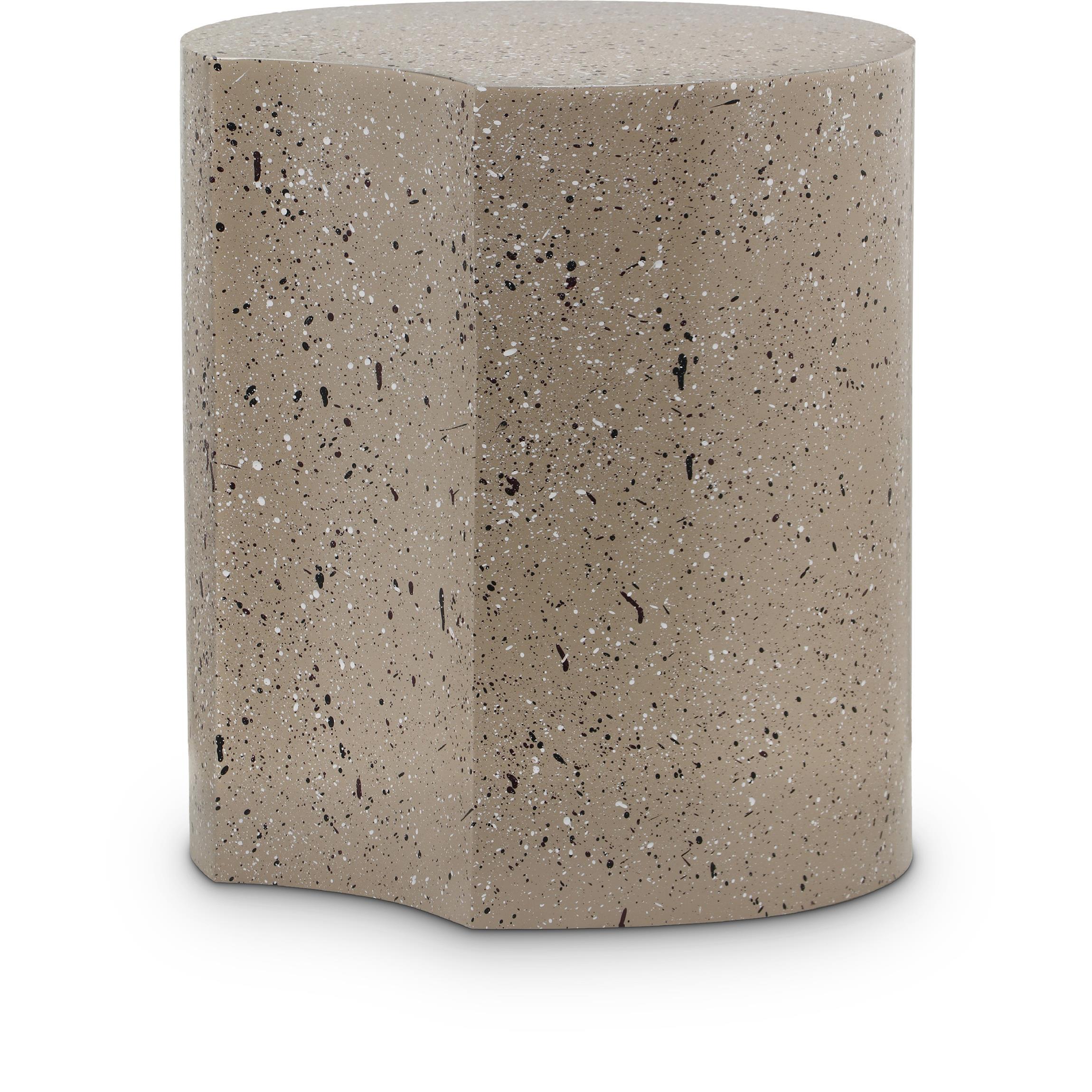 Meridian Dimple Taupe End Table