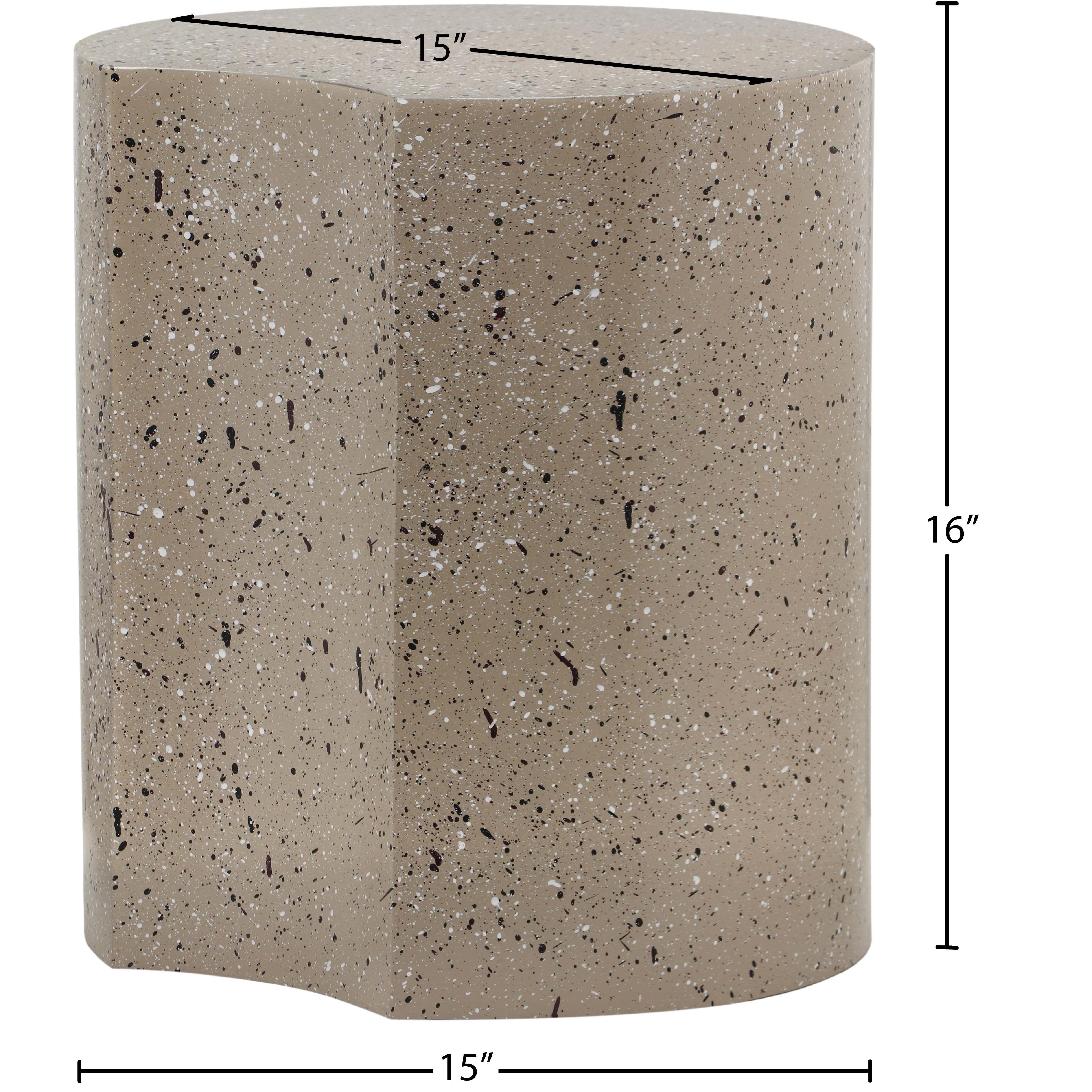 Meridian Dimple Taupe End Table