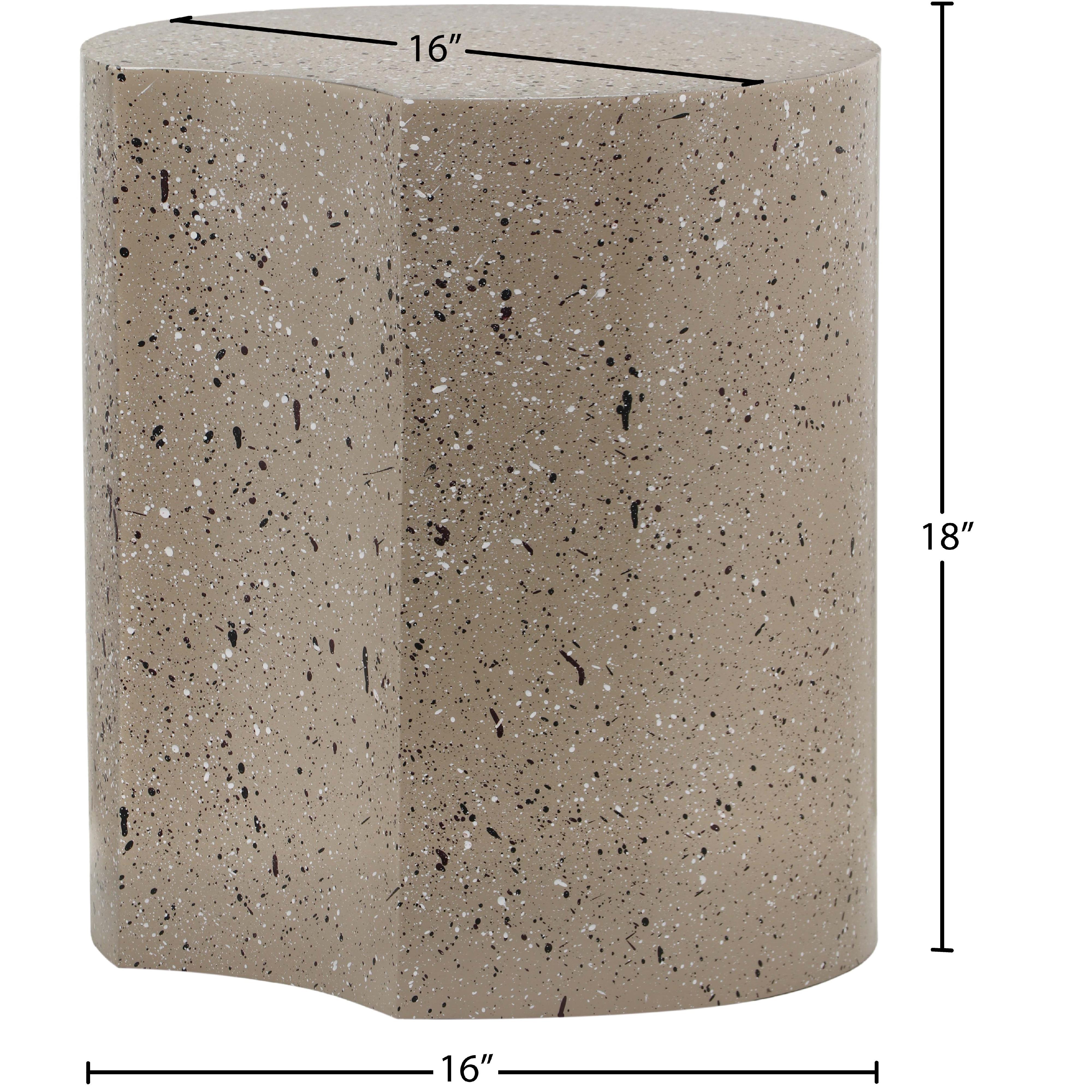 Meridian Dimple Taupe End Table