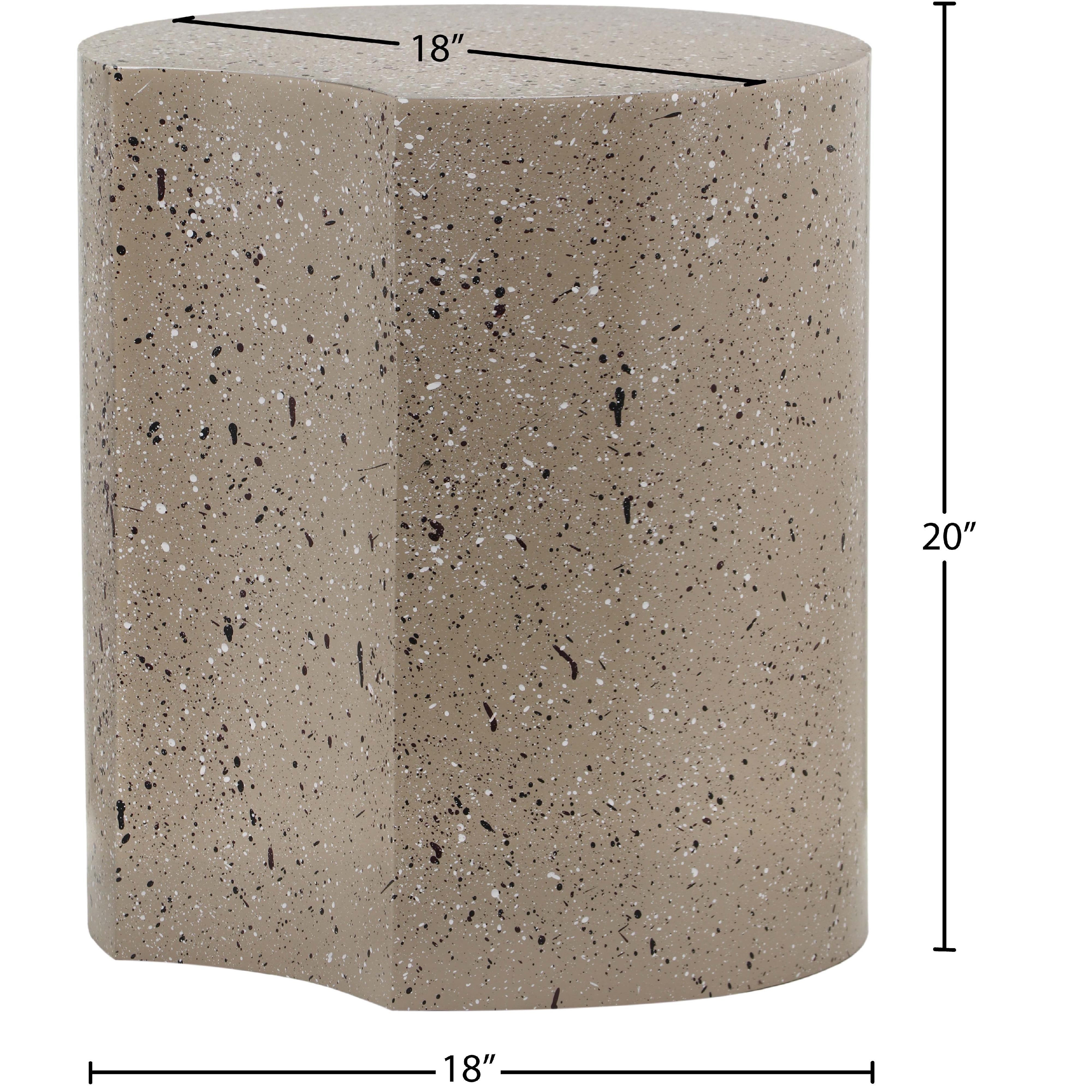 Meridian Dimple Taupe End Table