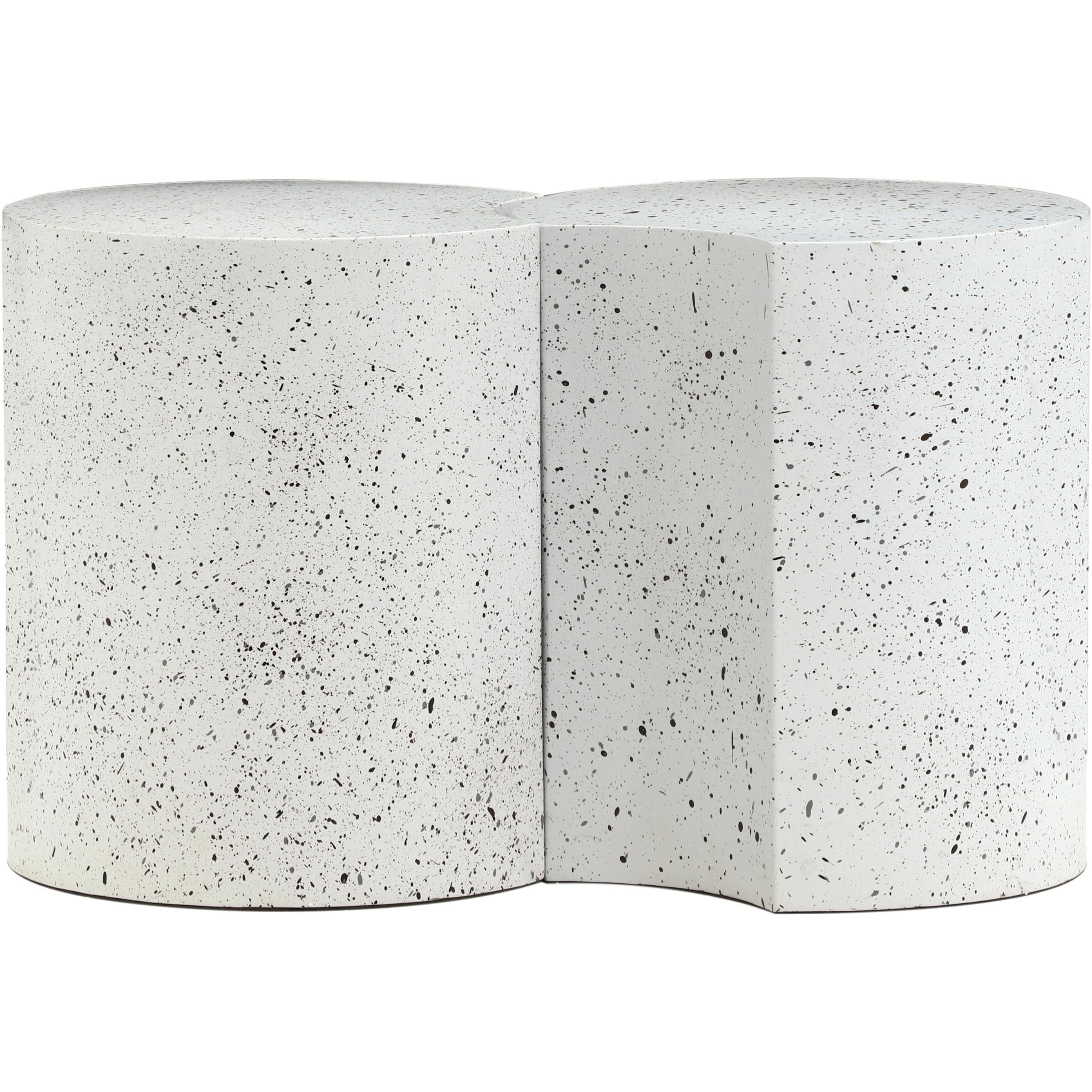 Meridian Dimple White End Table
