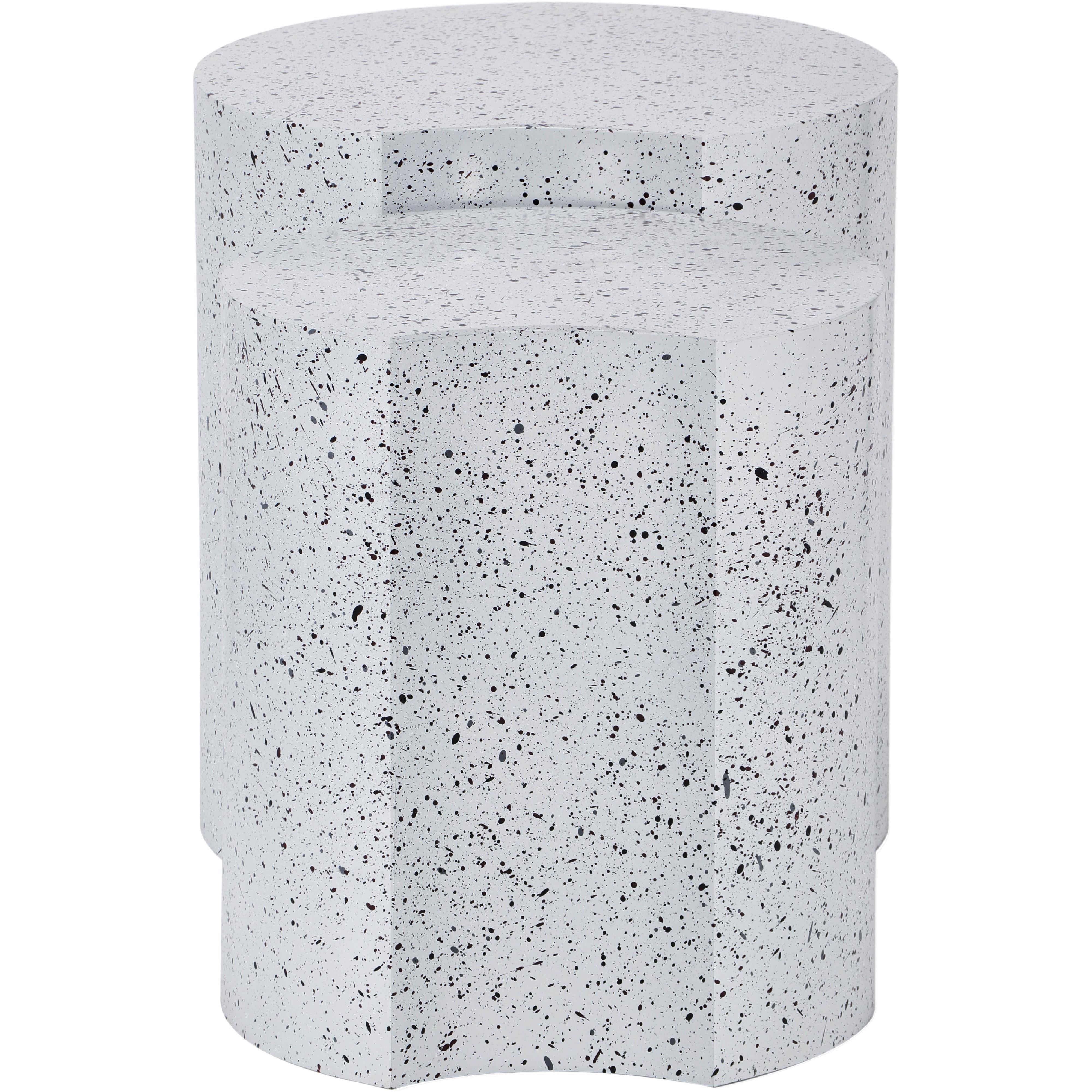 Meridian Dimple White End Table