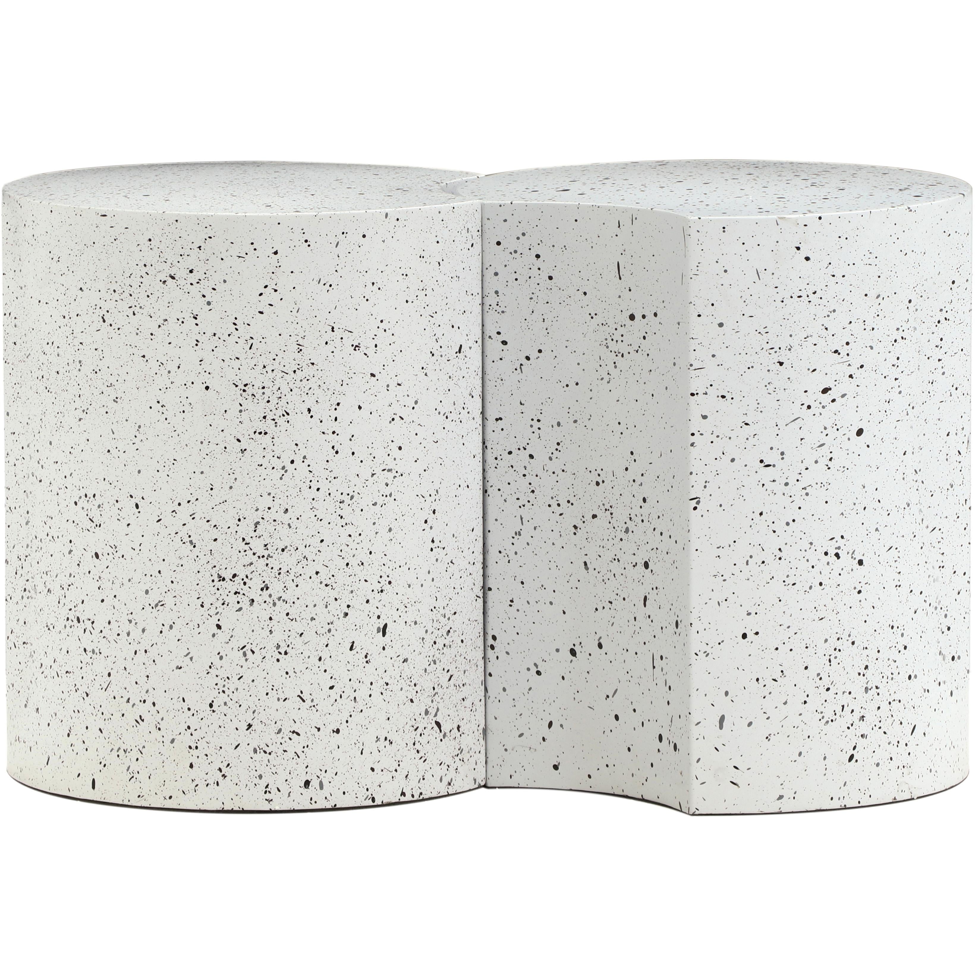 Meridian Dimple White End Table