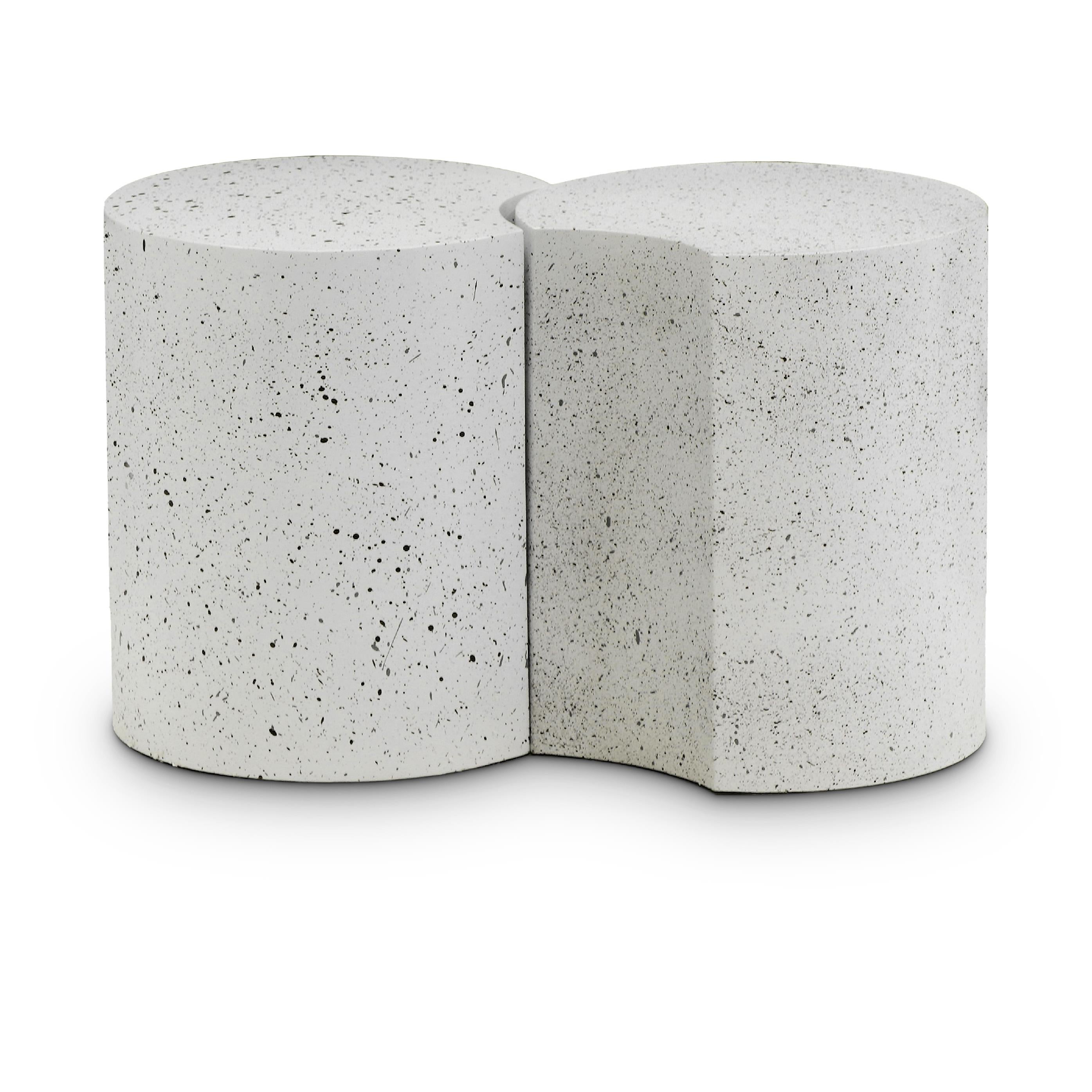 Meridian Dimple White End Table