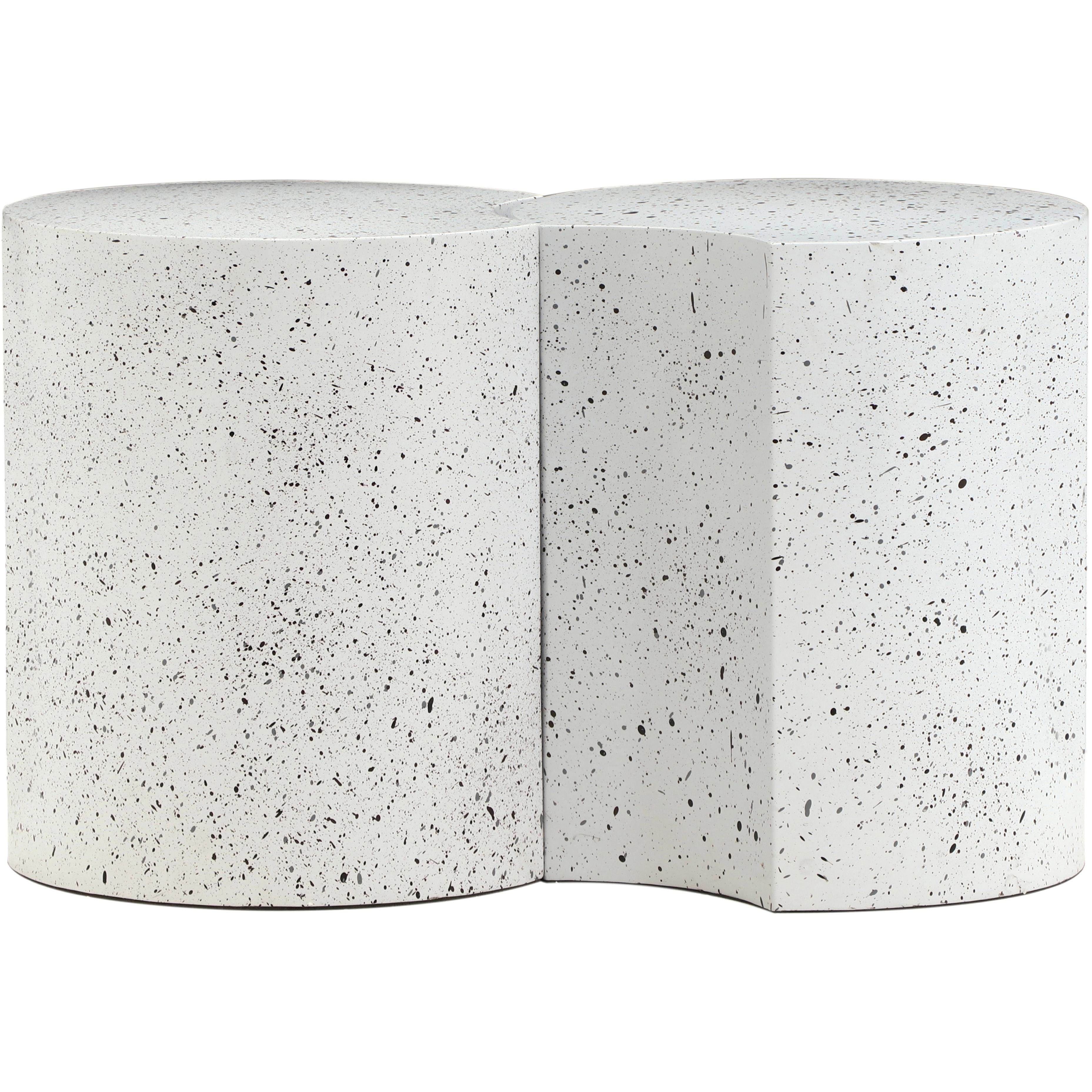 Meridian Dimple White End Table