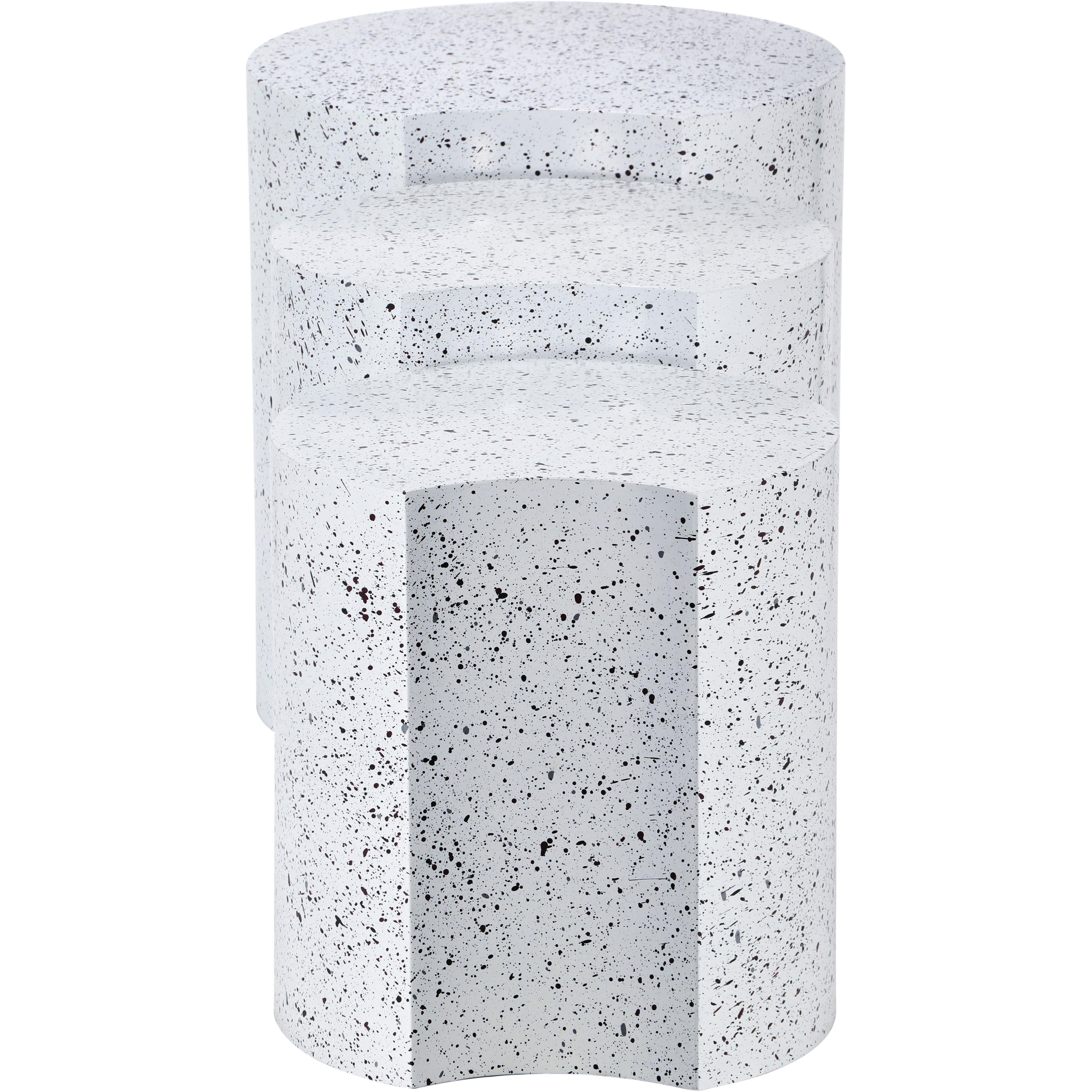 Meridian Dimple White End Table