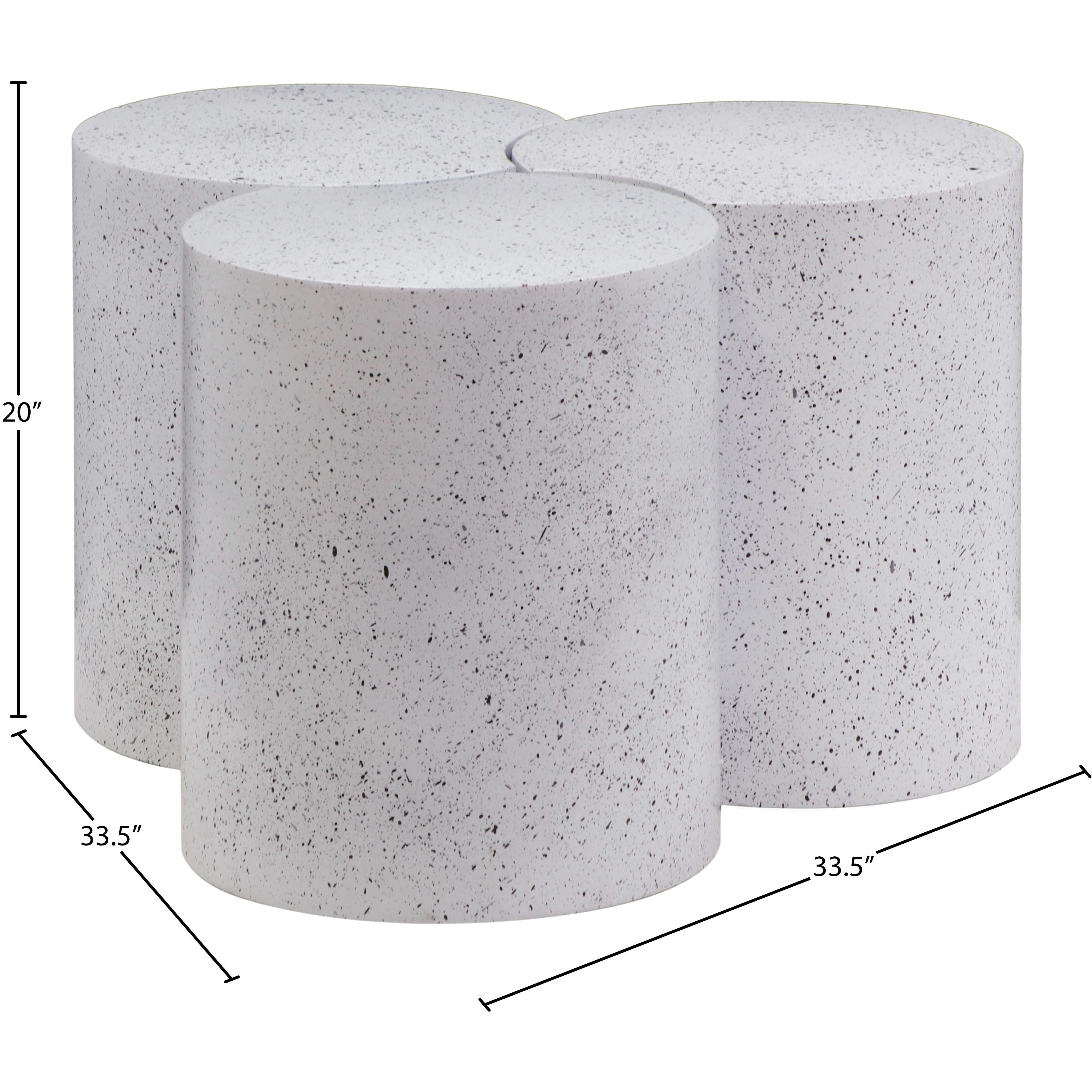 Meridian Dimple White Coffee Table
