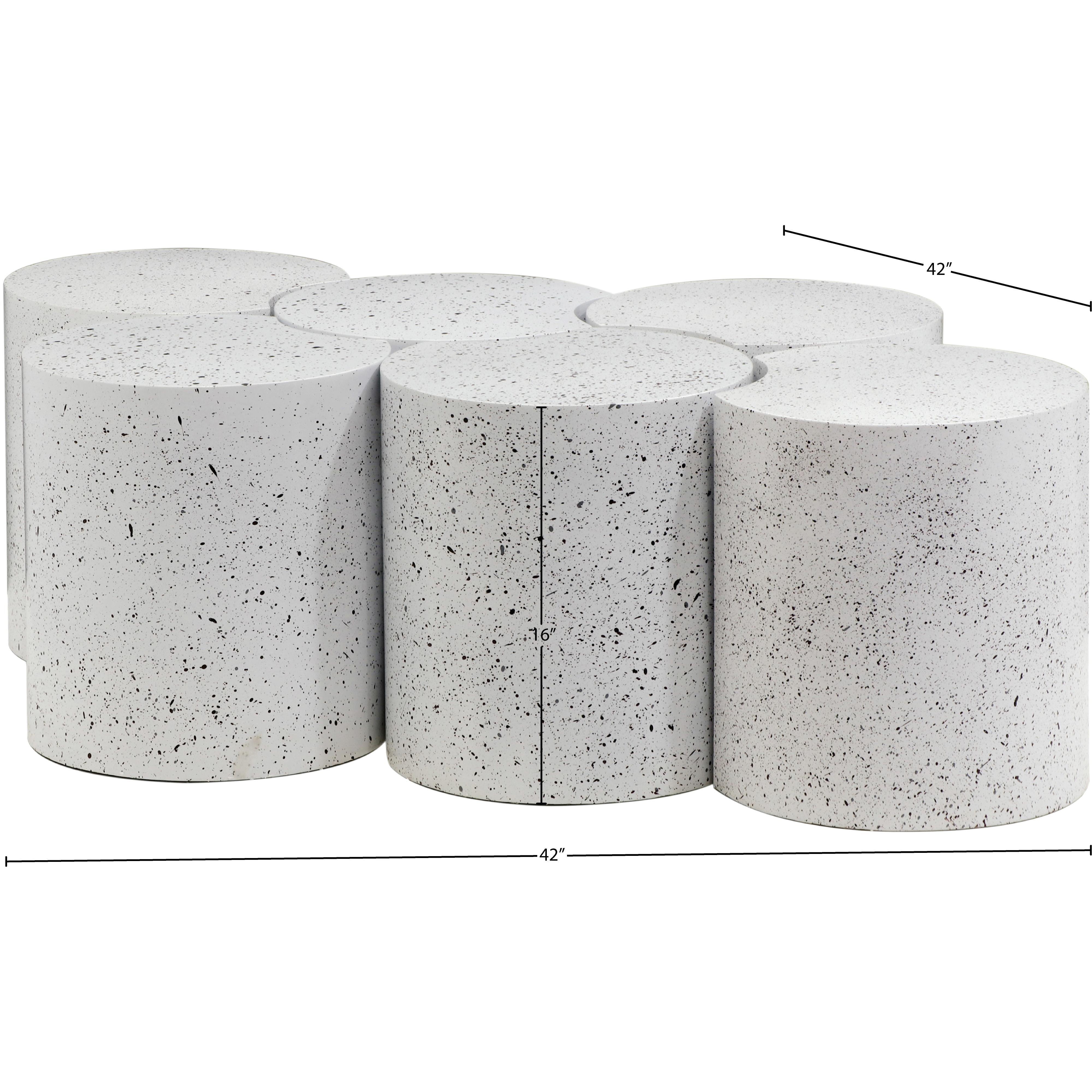 Meridian Dimple White Coffee Table