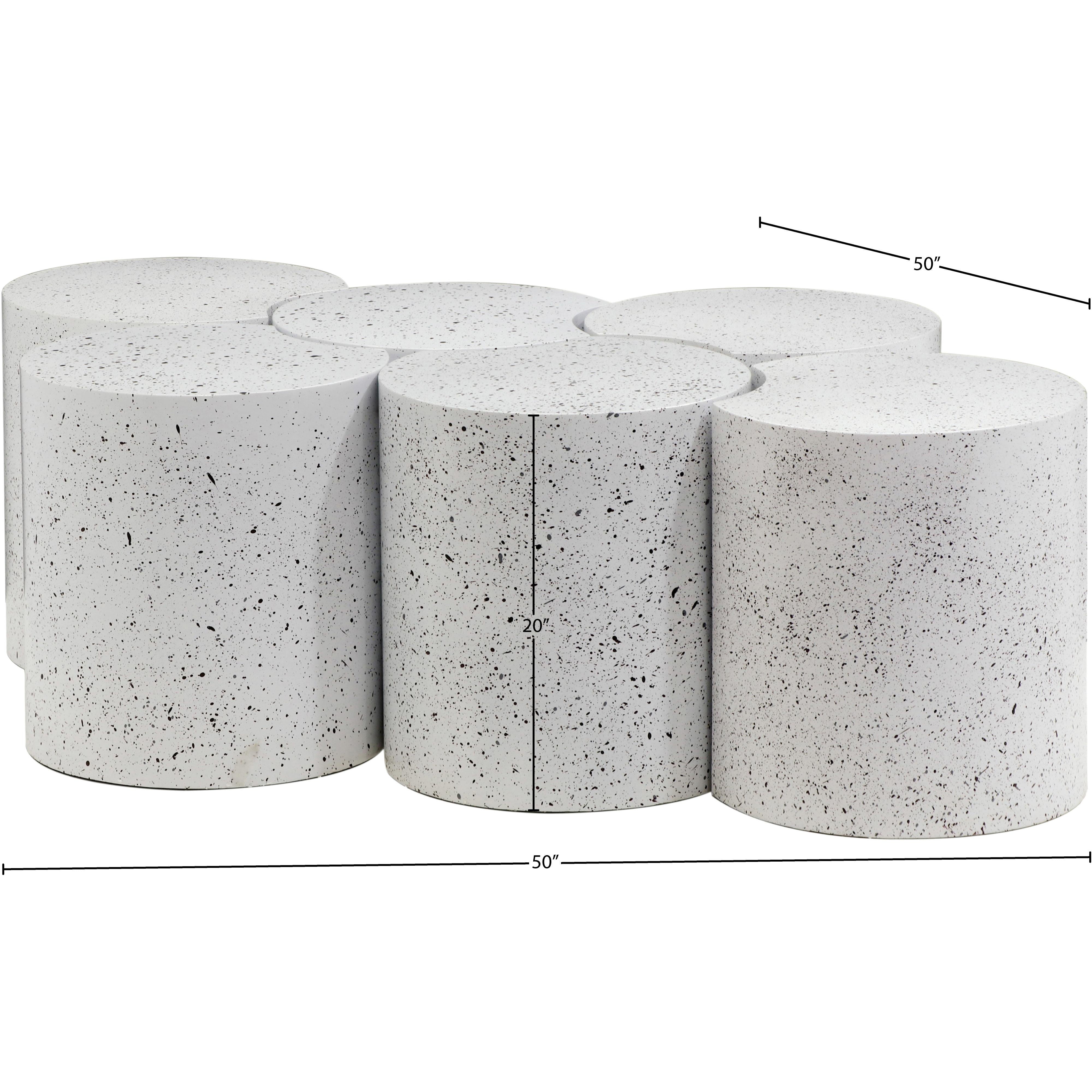 Meridian Dimple White Coffee Table