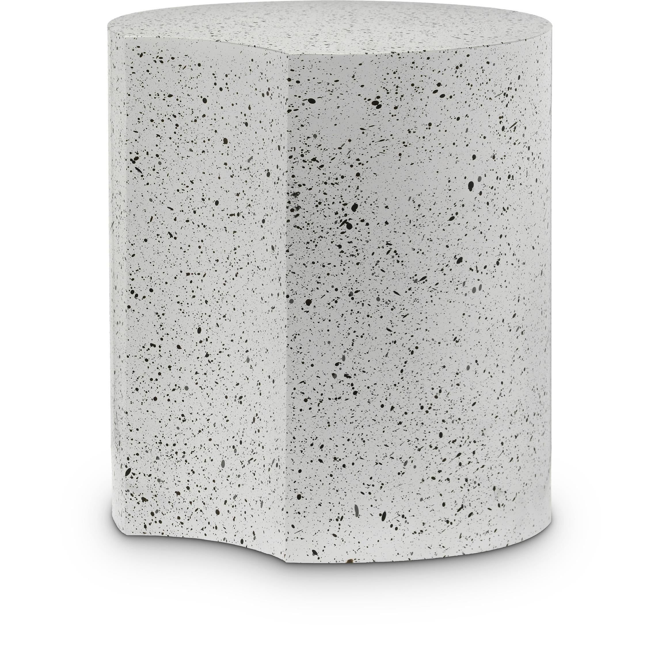 Meridian Dimple White End Table