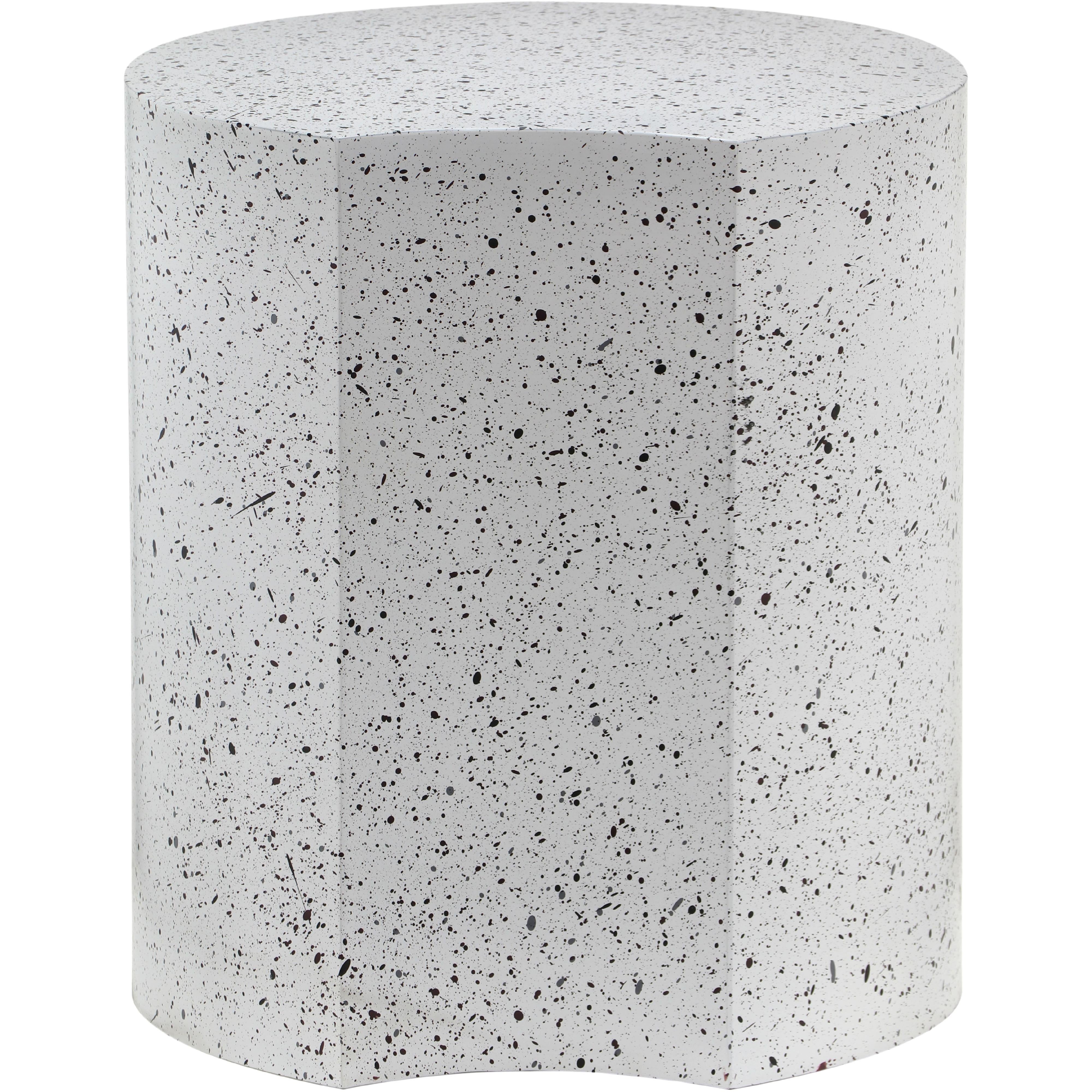 Meridian Dimple White End Table