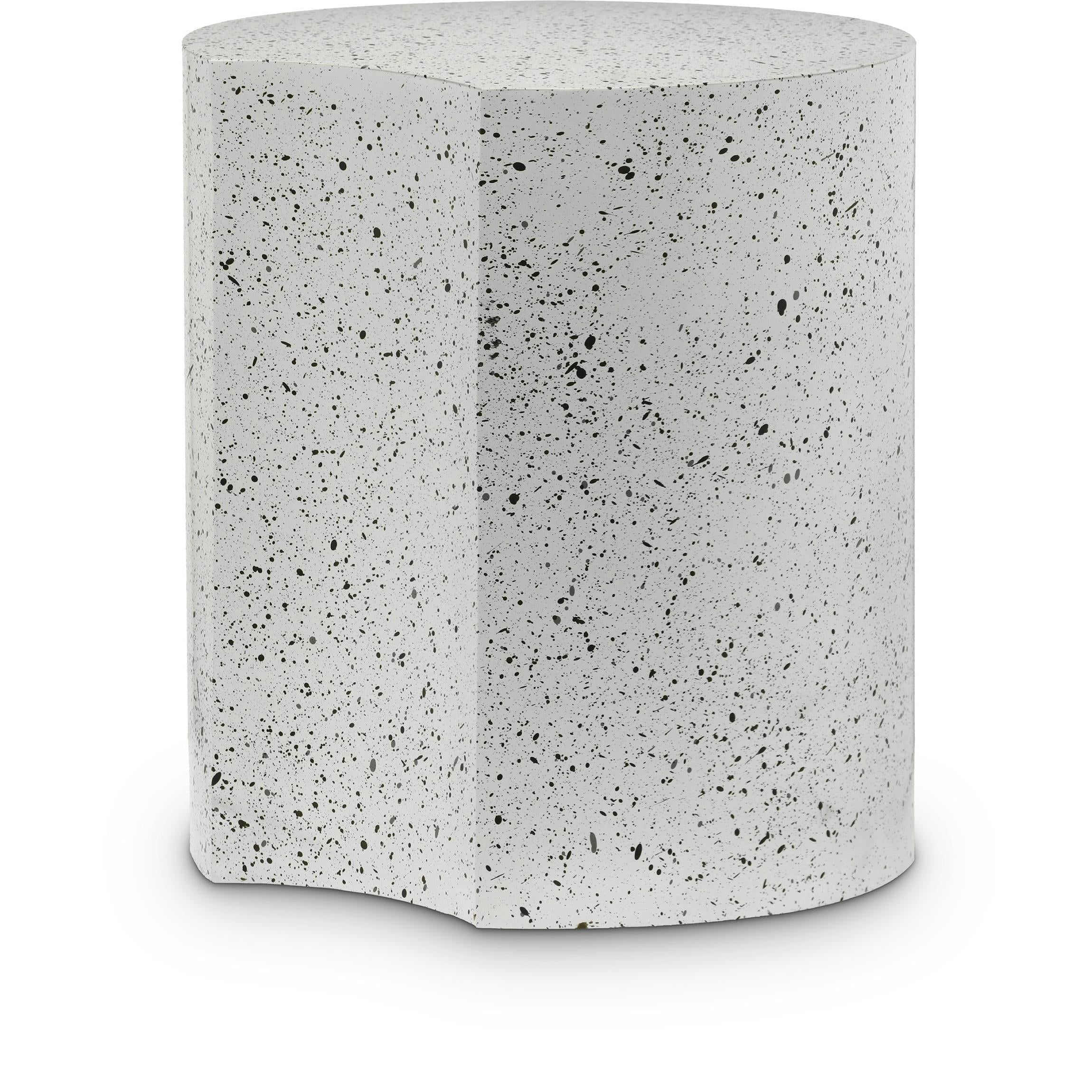 Meridian Dimple White End Table