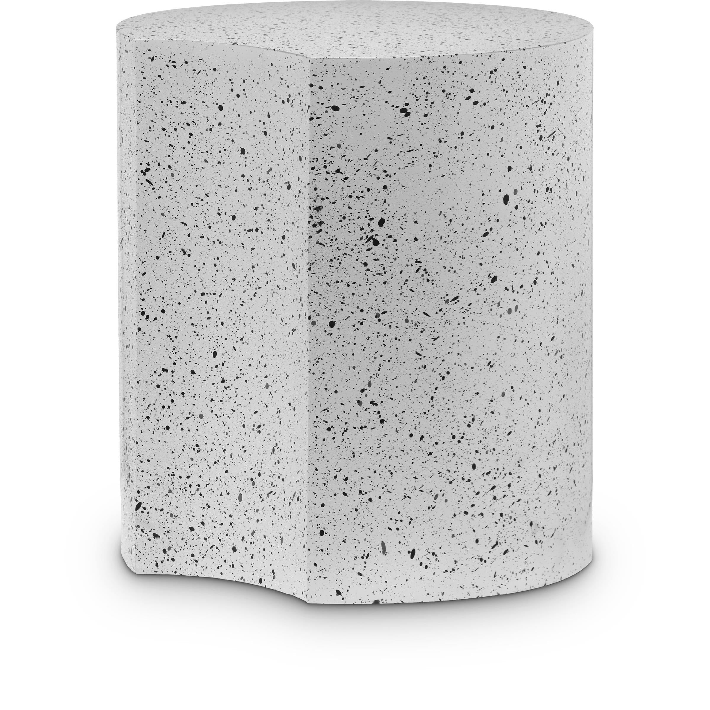 Meridian Dimple White End Table