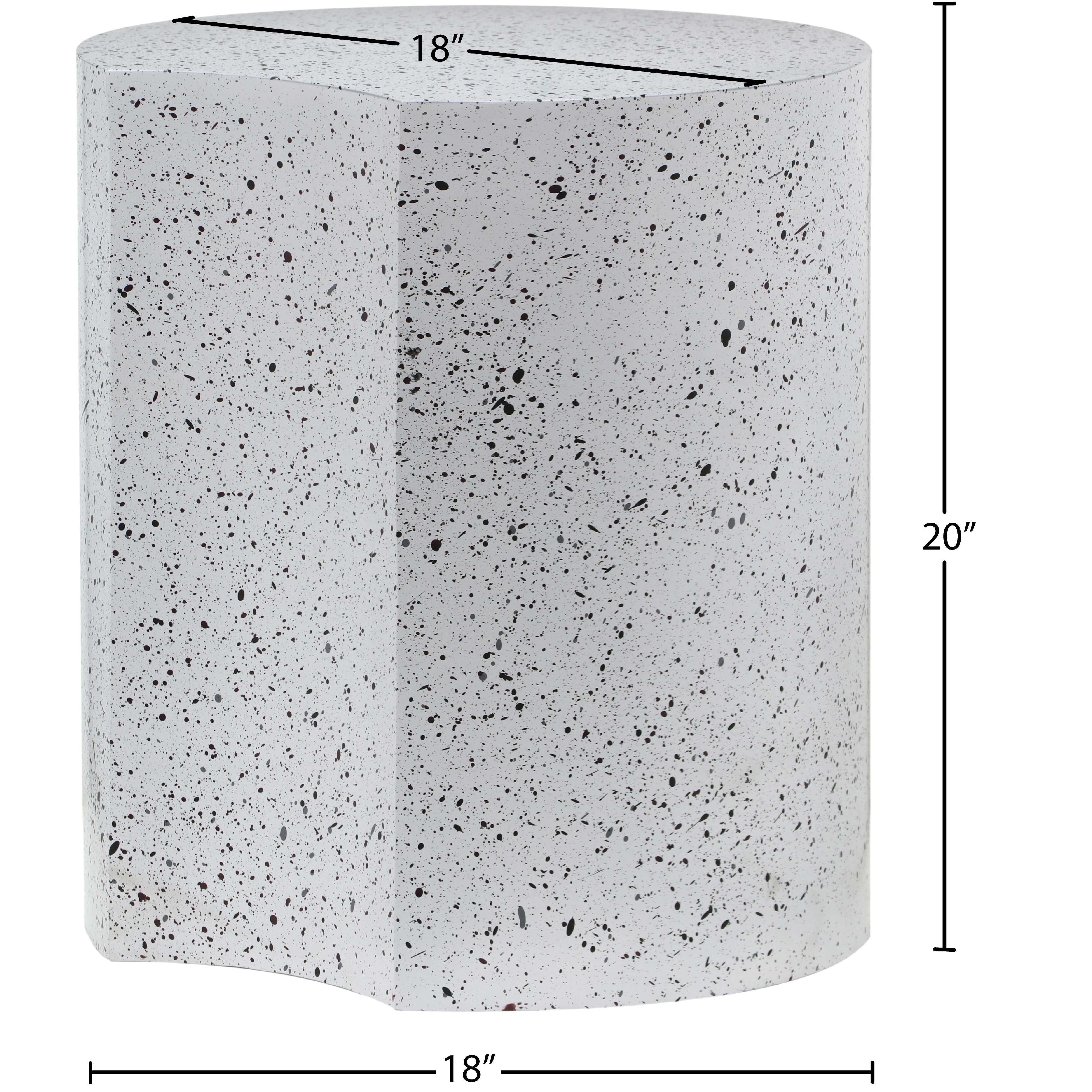 Meridian Dimple White End Table