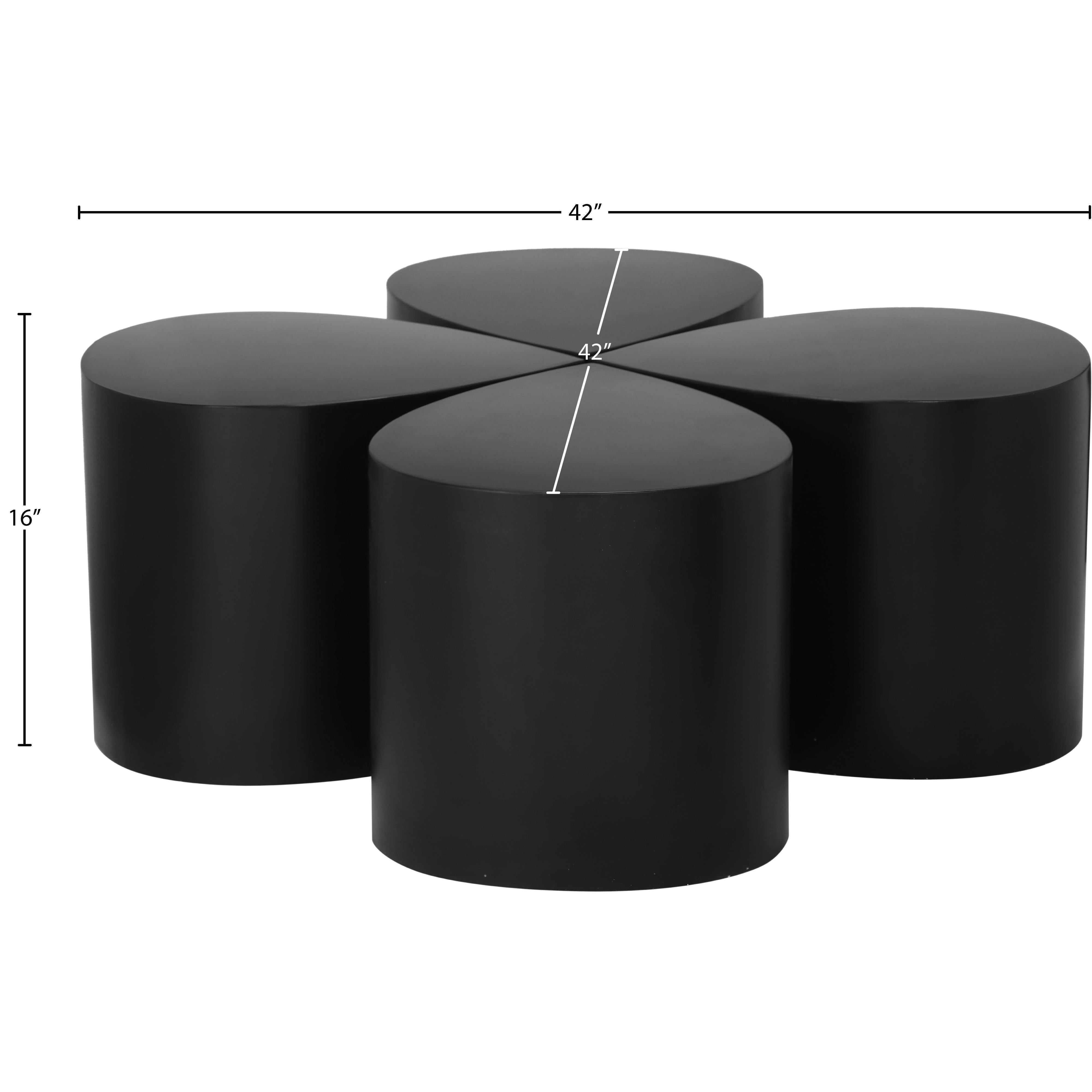 Meridian Petal Black Coffee Table