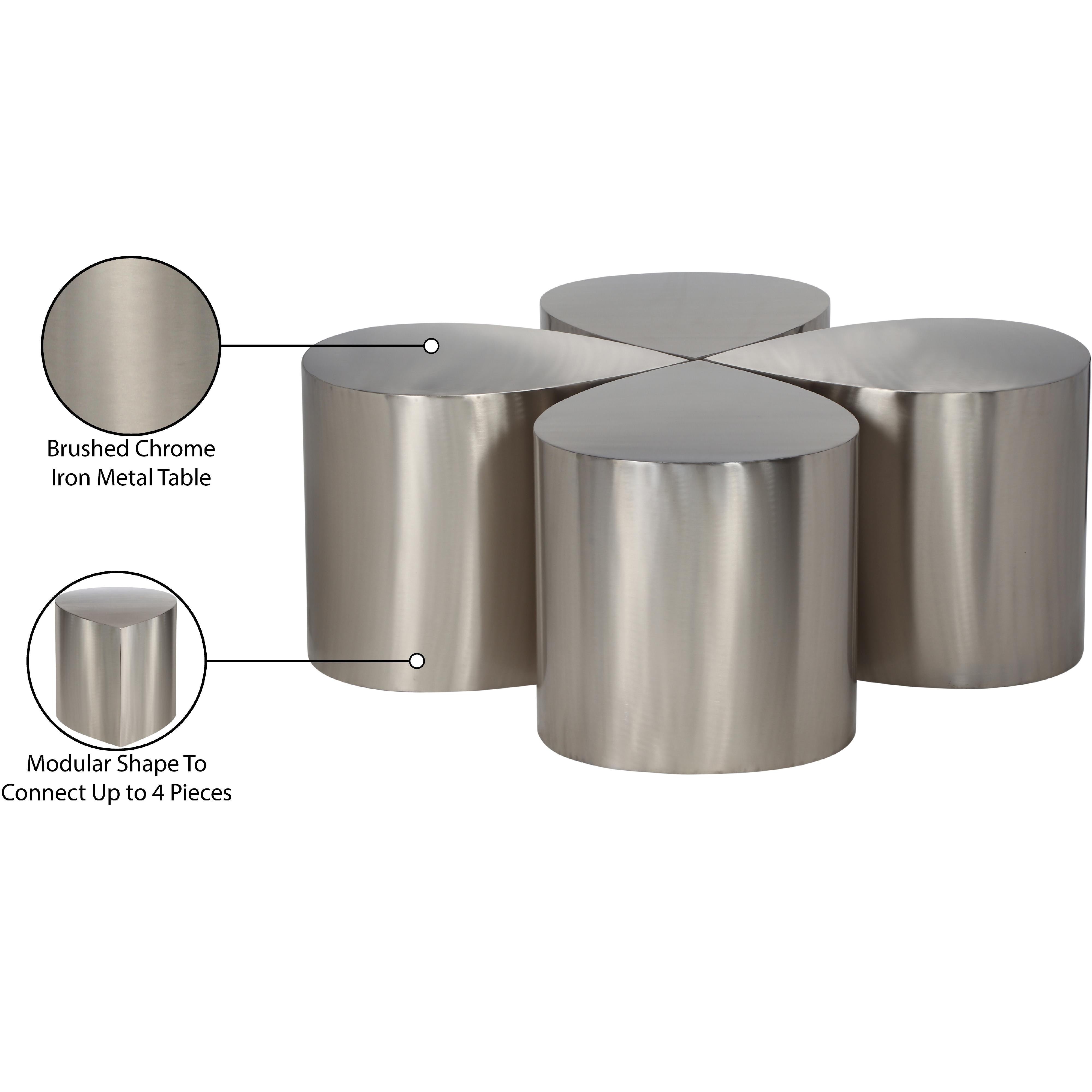 Meridian Petal Silver Coffee Table