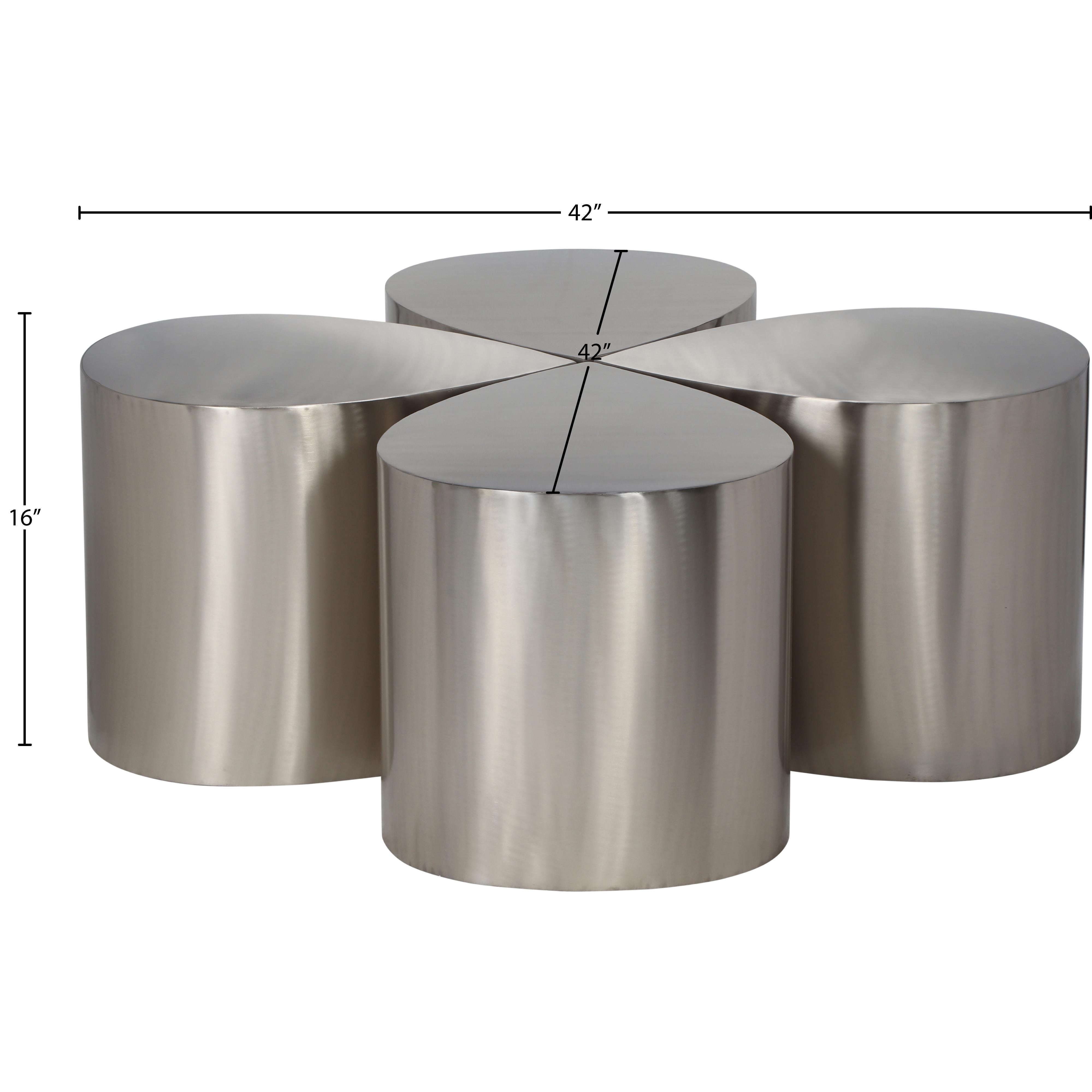 Meridian Petal Silver Coffee Table