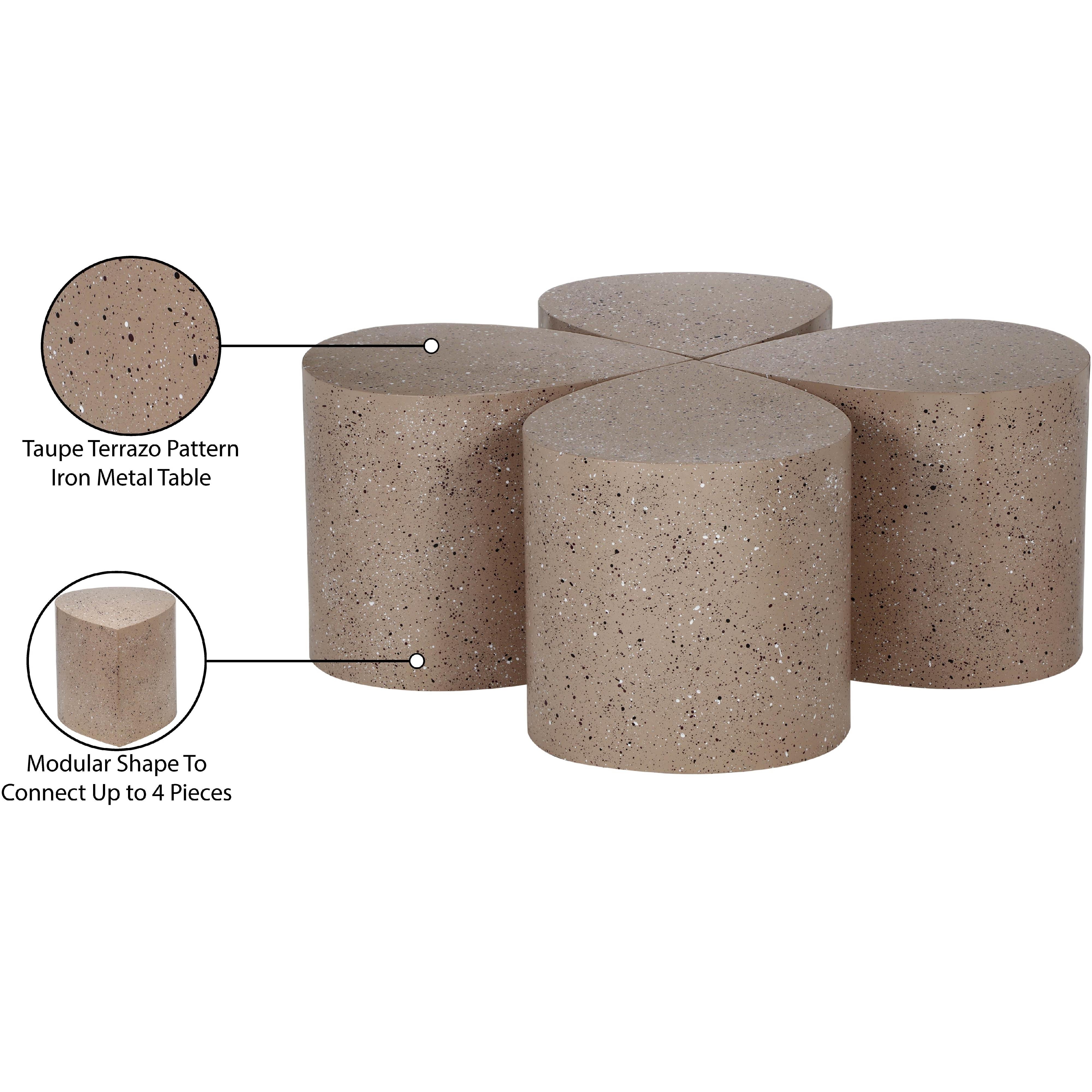 Meridian Petal Taupe Coffee Table