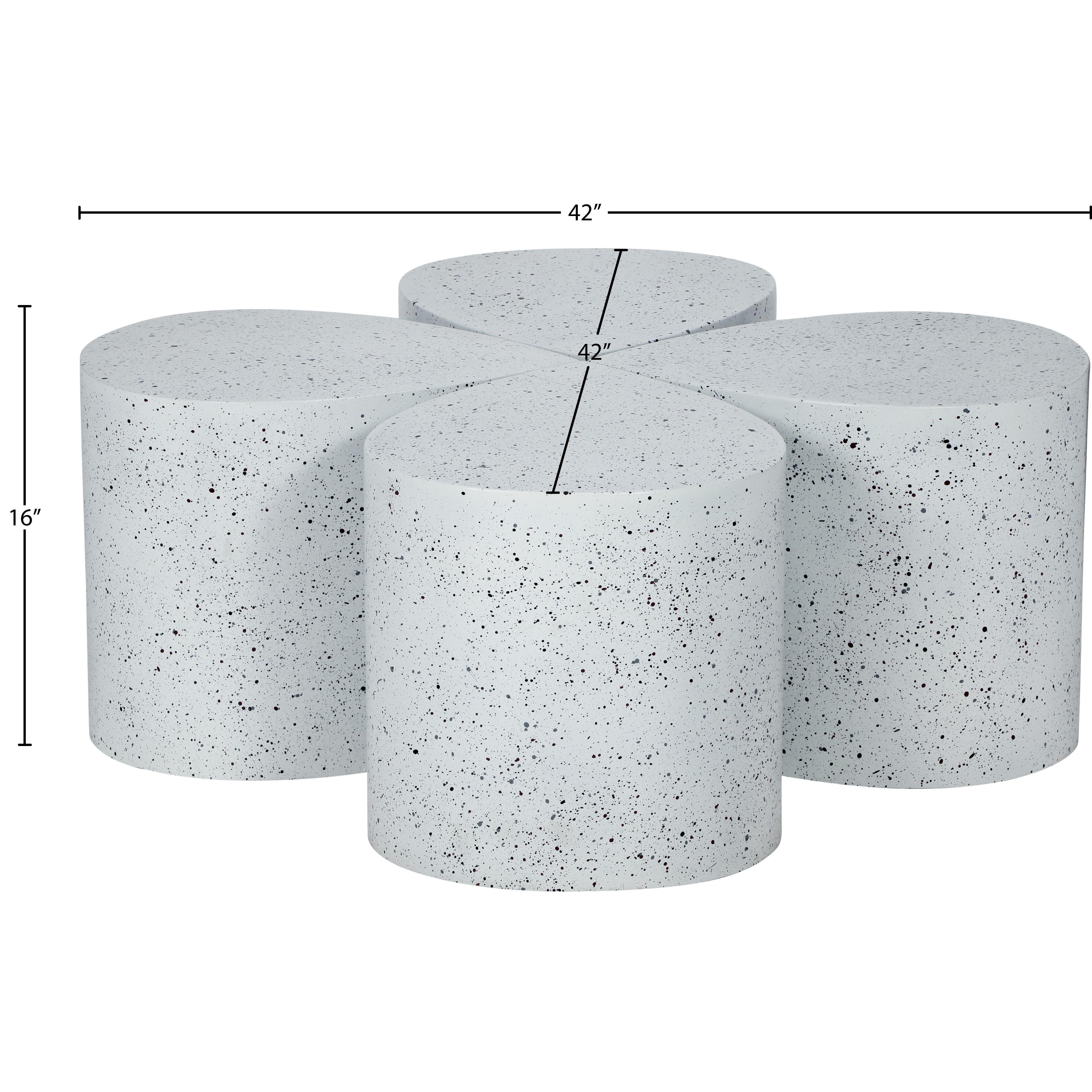 Meridian Petal White Coffee Table