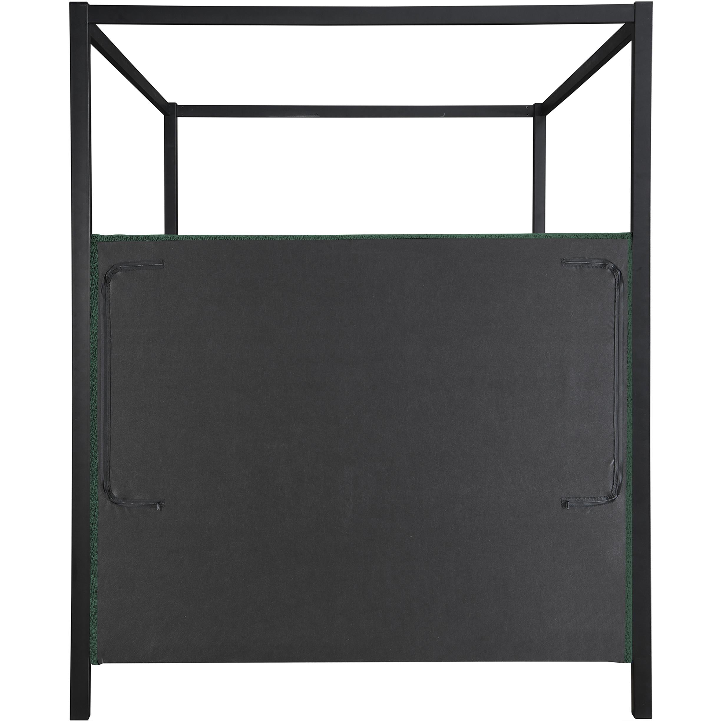 Meridian Kelly Green Boucle Fabric Full Bed (3 Boxes)