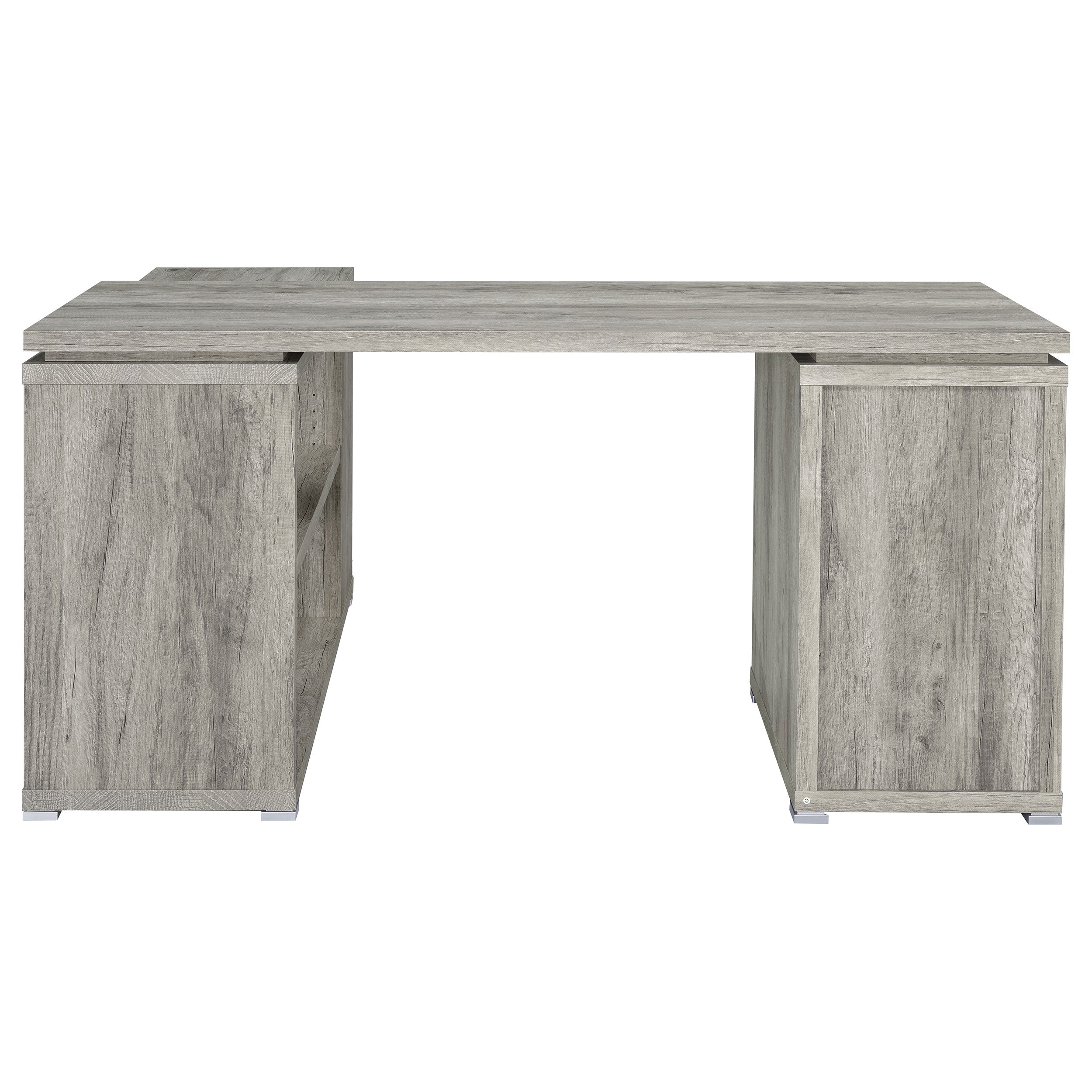 Yvette 60-inch 3-drawer L-Shape Computer Desk Cappuccino