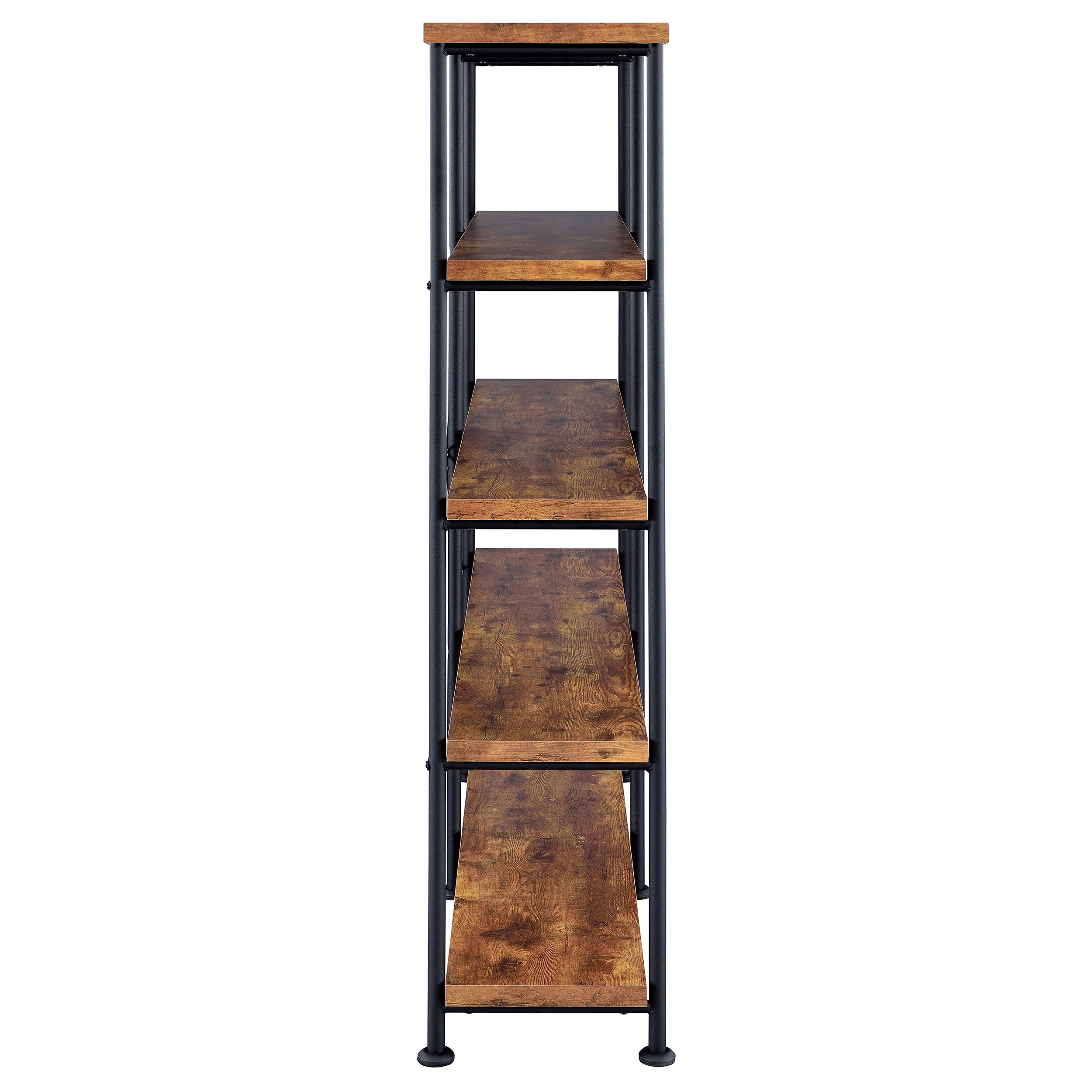 Analiese 63-inch 4-shelf Double Bookshelf Grey Driftwood