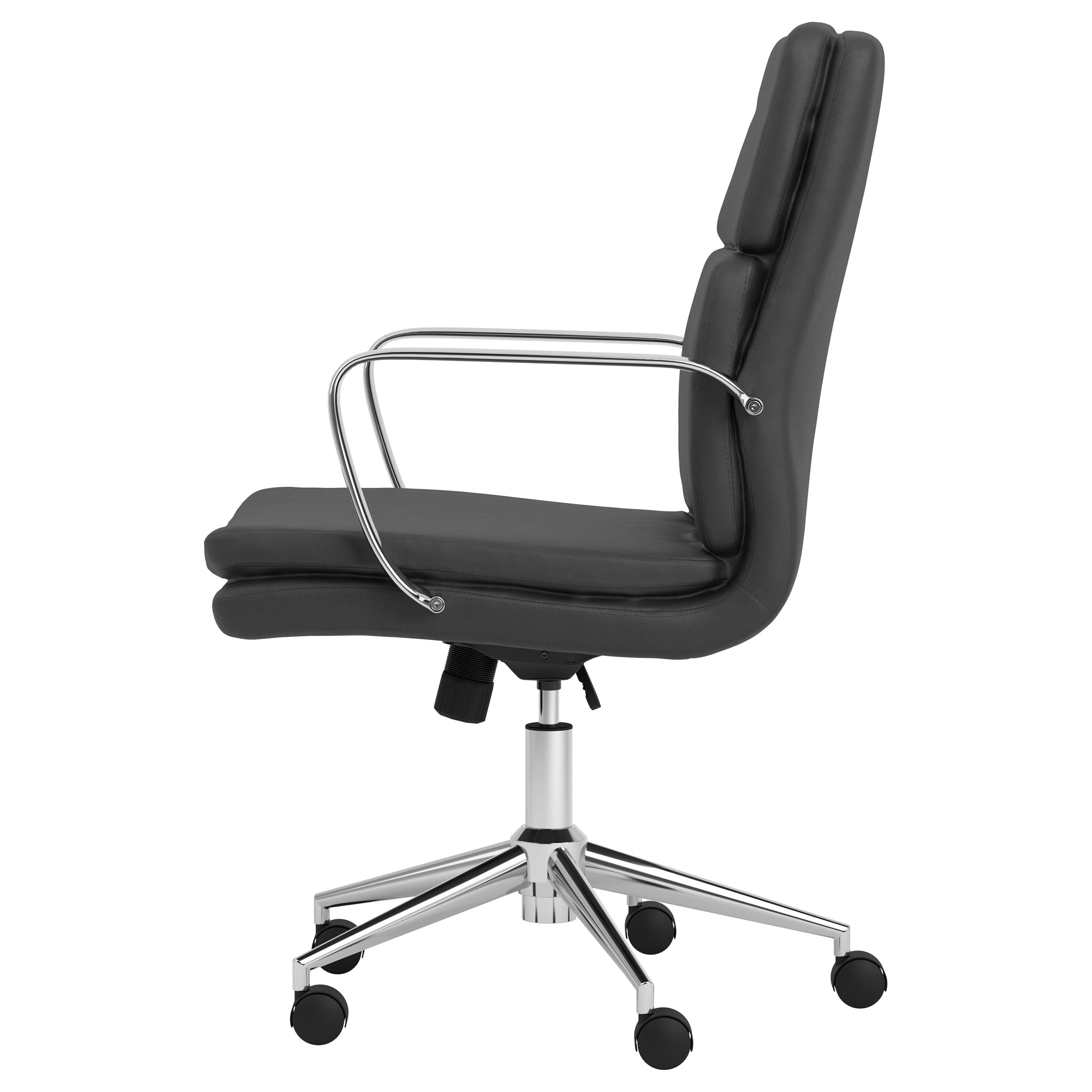 Ximena Upholstered Adjustable High Back Office Chair Black