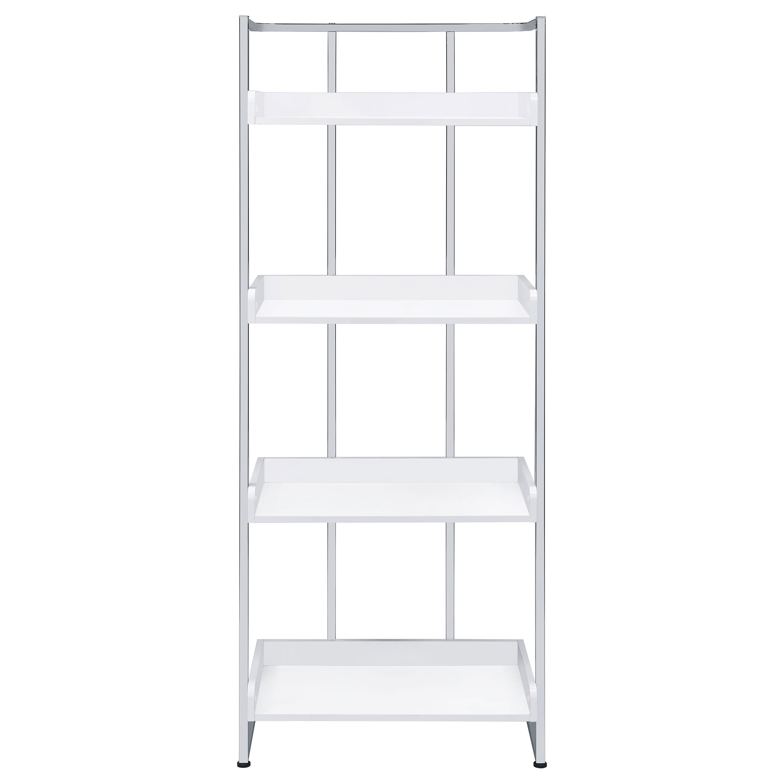 Ember 68-inch 4-shelf Bookshelf Dark Oak and Black