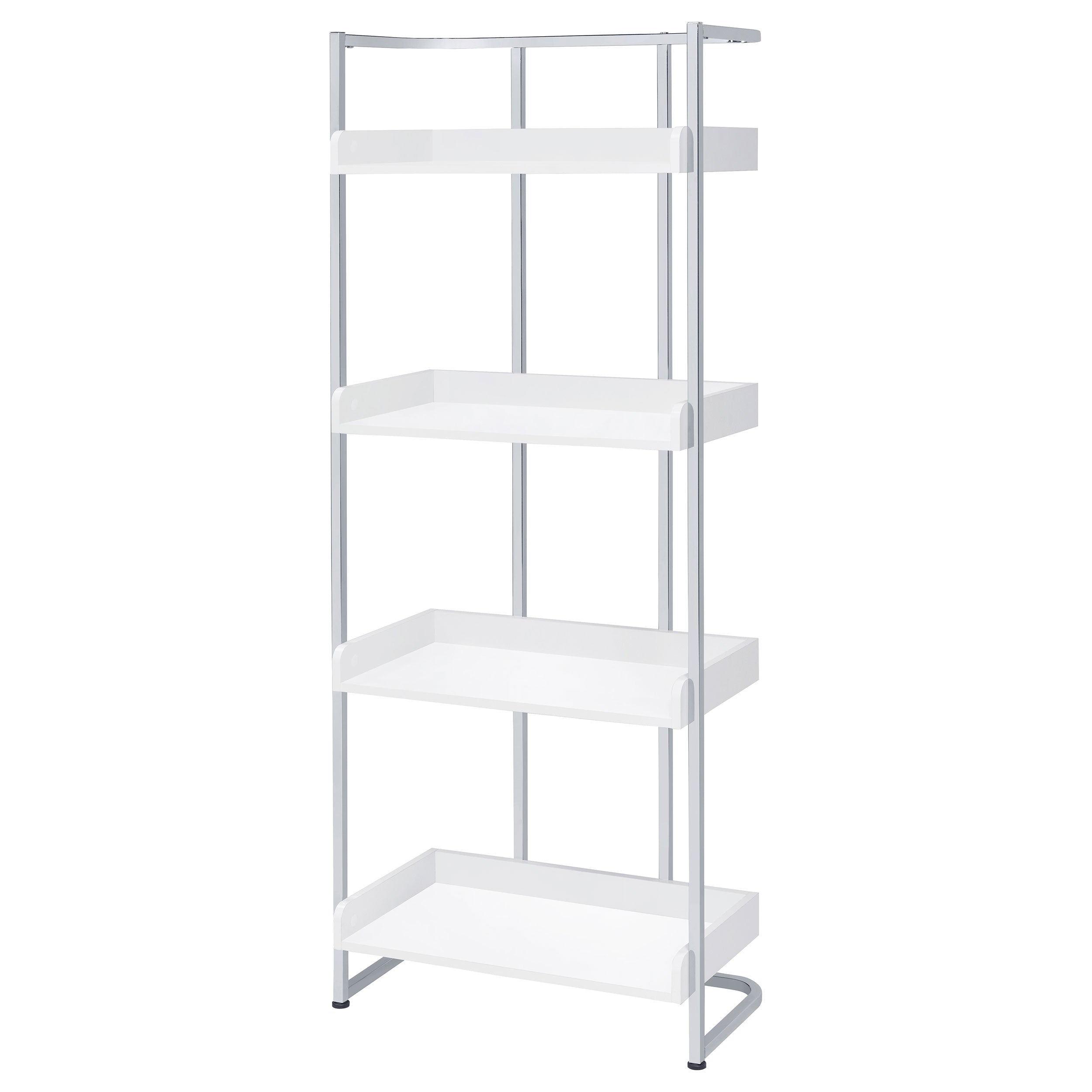 Ember 68-inch 4-shelf Bookshelf Dark Oak and Black