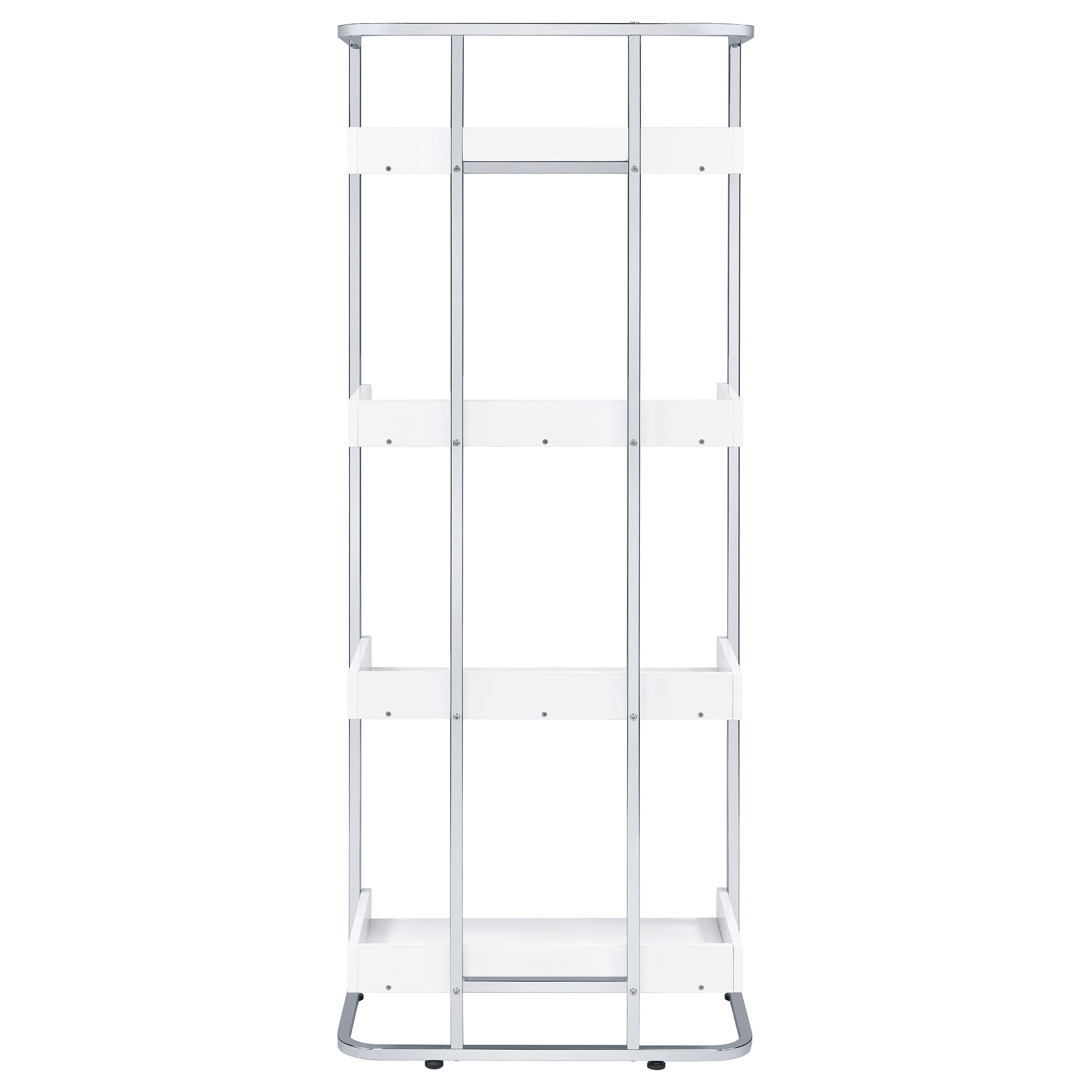 Ember 68-inch 4-shelf Bookshelf Dark Oak and Black